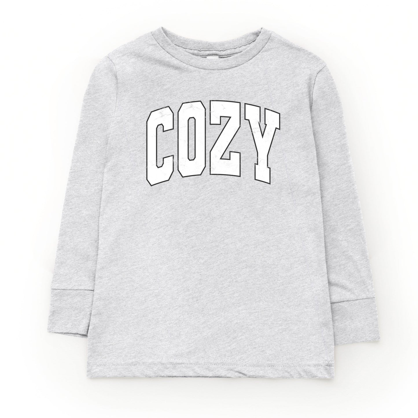 Cozy Worn Varsity - Kids Youth Long Sleeve Tee