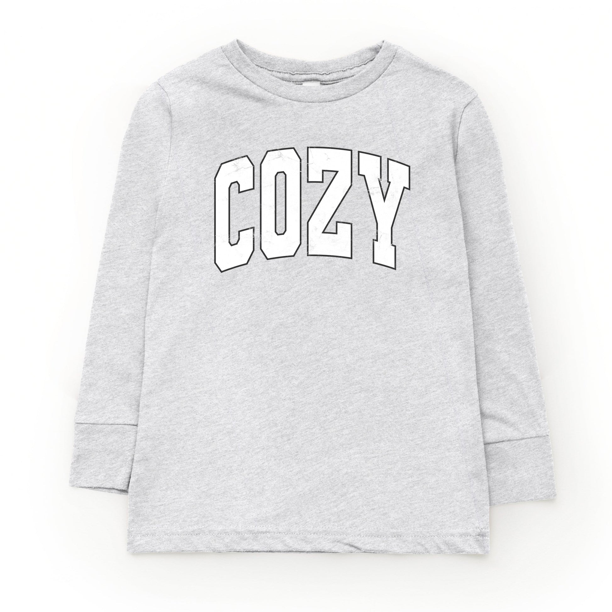 Cozy Worn Varsity - Kids Youth Long Sleeve Tee