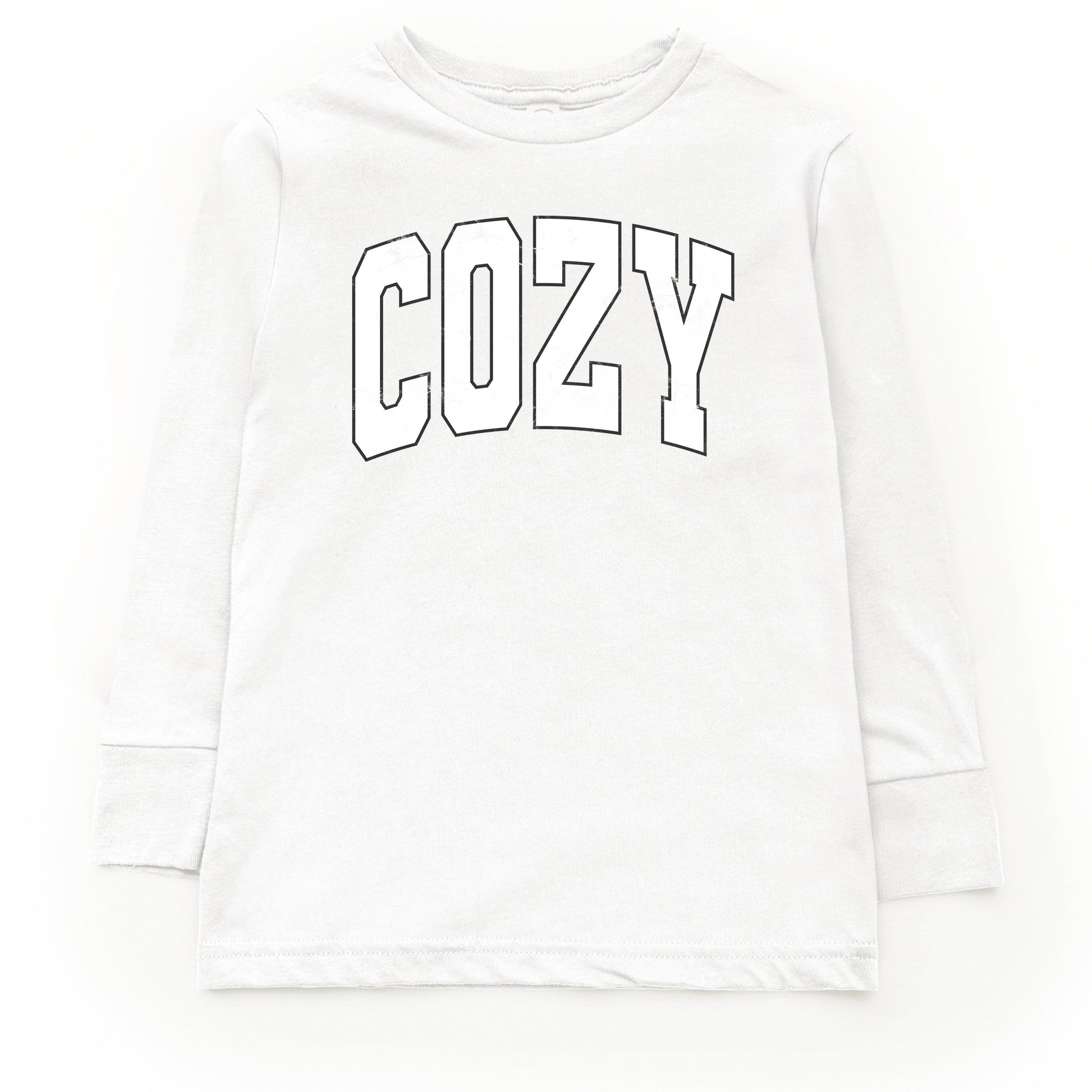 Cozy Worn Varsity - Kids Youth Long Sleeve Tee