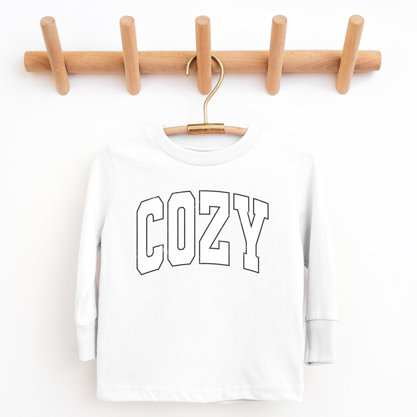 Cozy Worn Varsity - Kids Youth Long Sleeve Tee