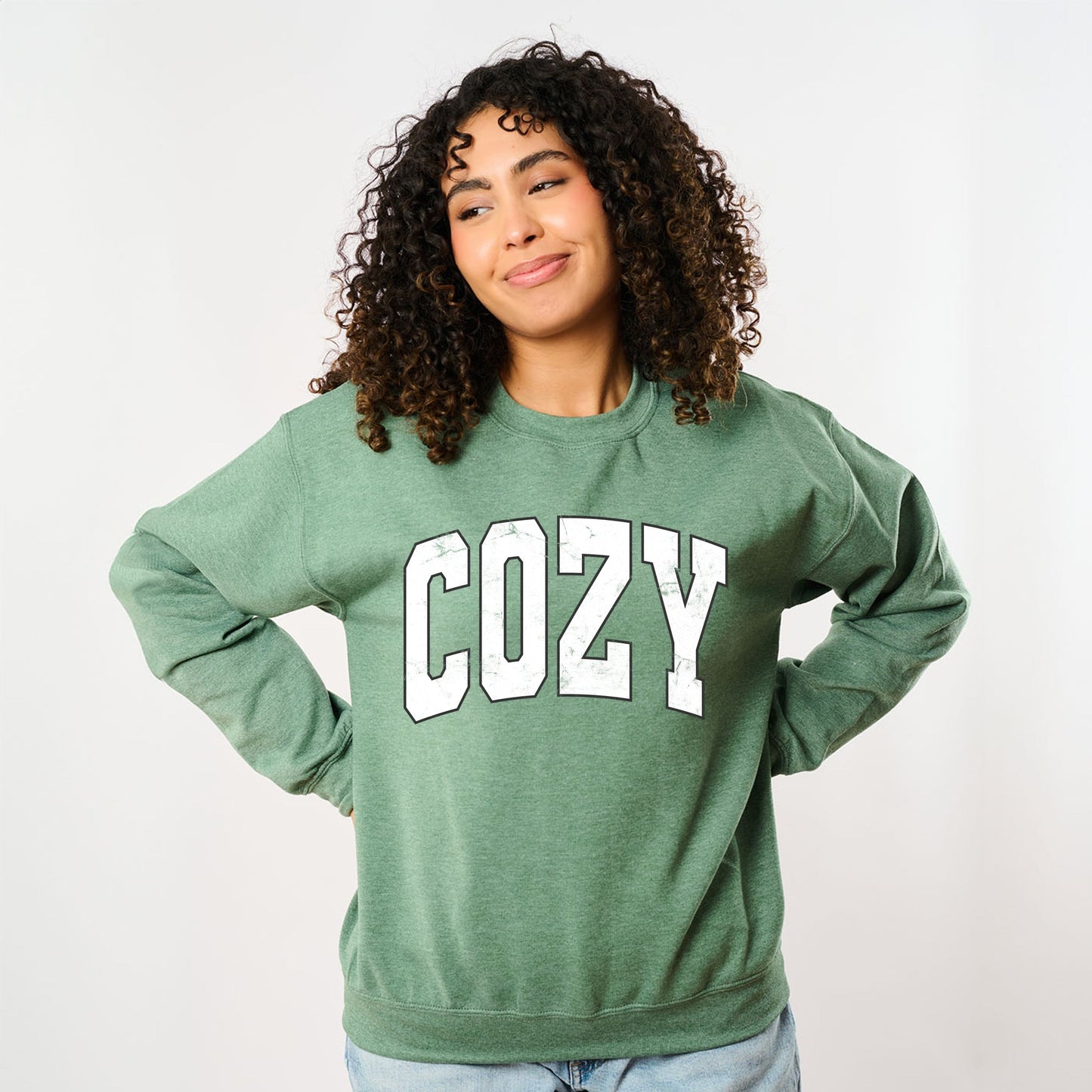 Cozy Worn Varsity - Women's Sweatshirt