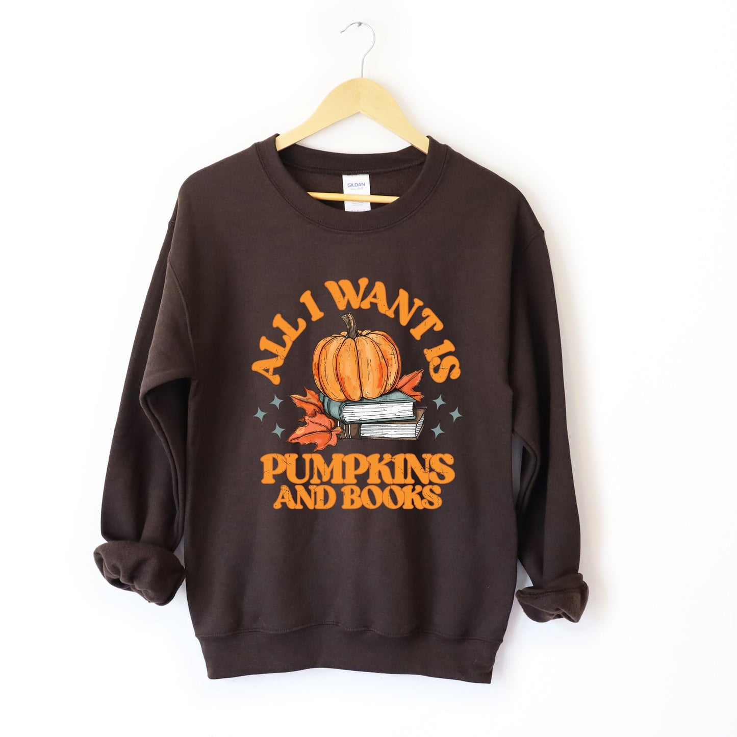 All I Want Is Pumpkins And Books - Women's Graphic Sweatshirt