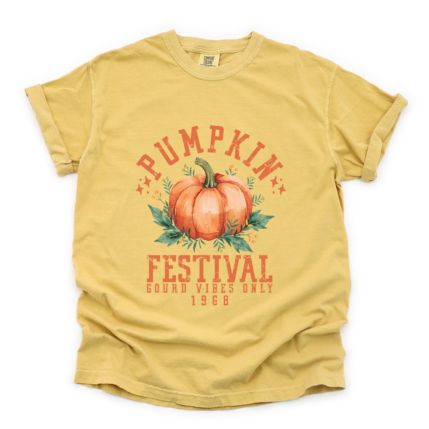 Pumpkin Festival Gourd Vibes - Women's Garment Dyed Graphic T-Shirt