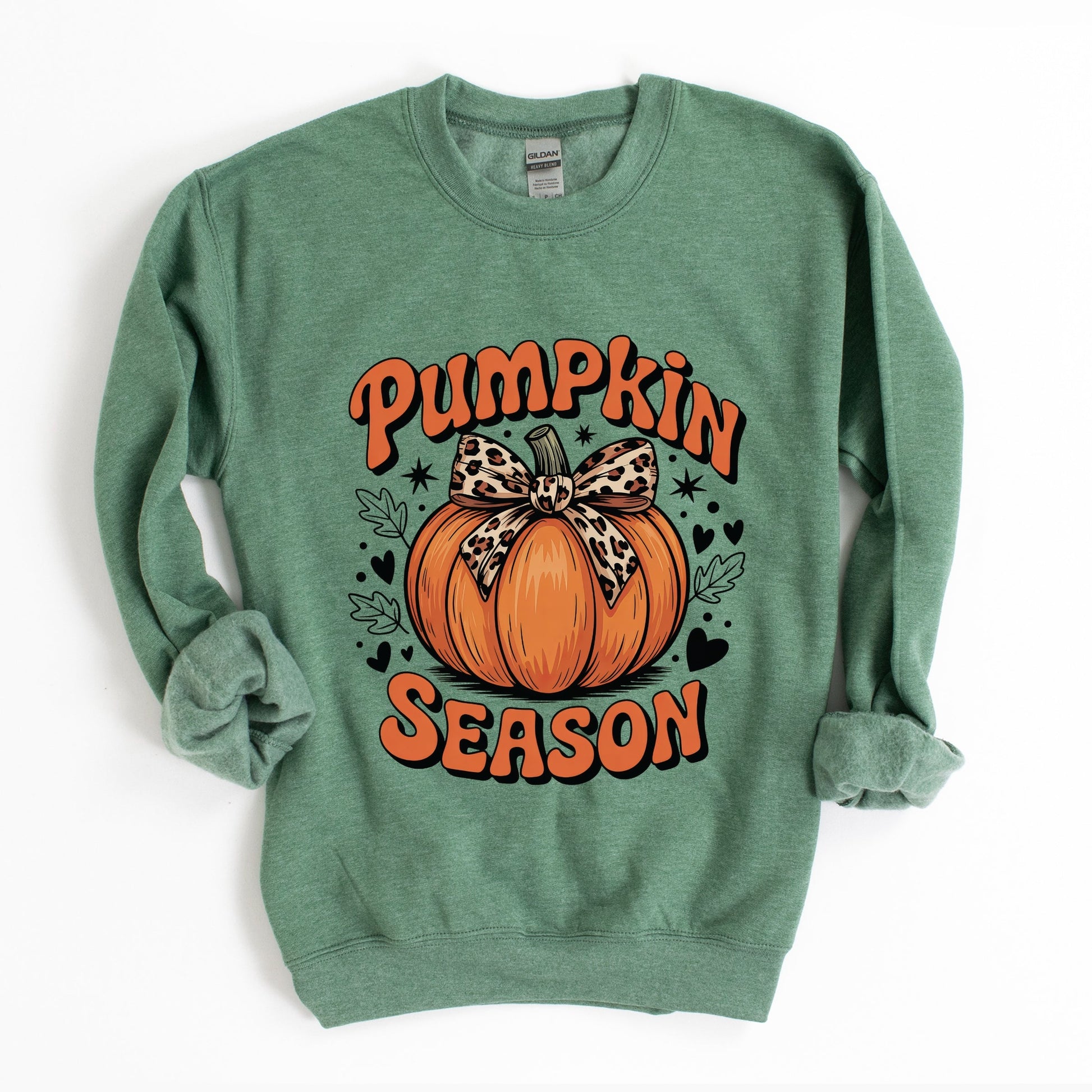 Coquette Pumpkin Season Leopard -  Womens Graphic Sweatshirt