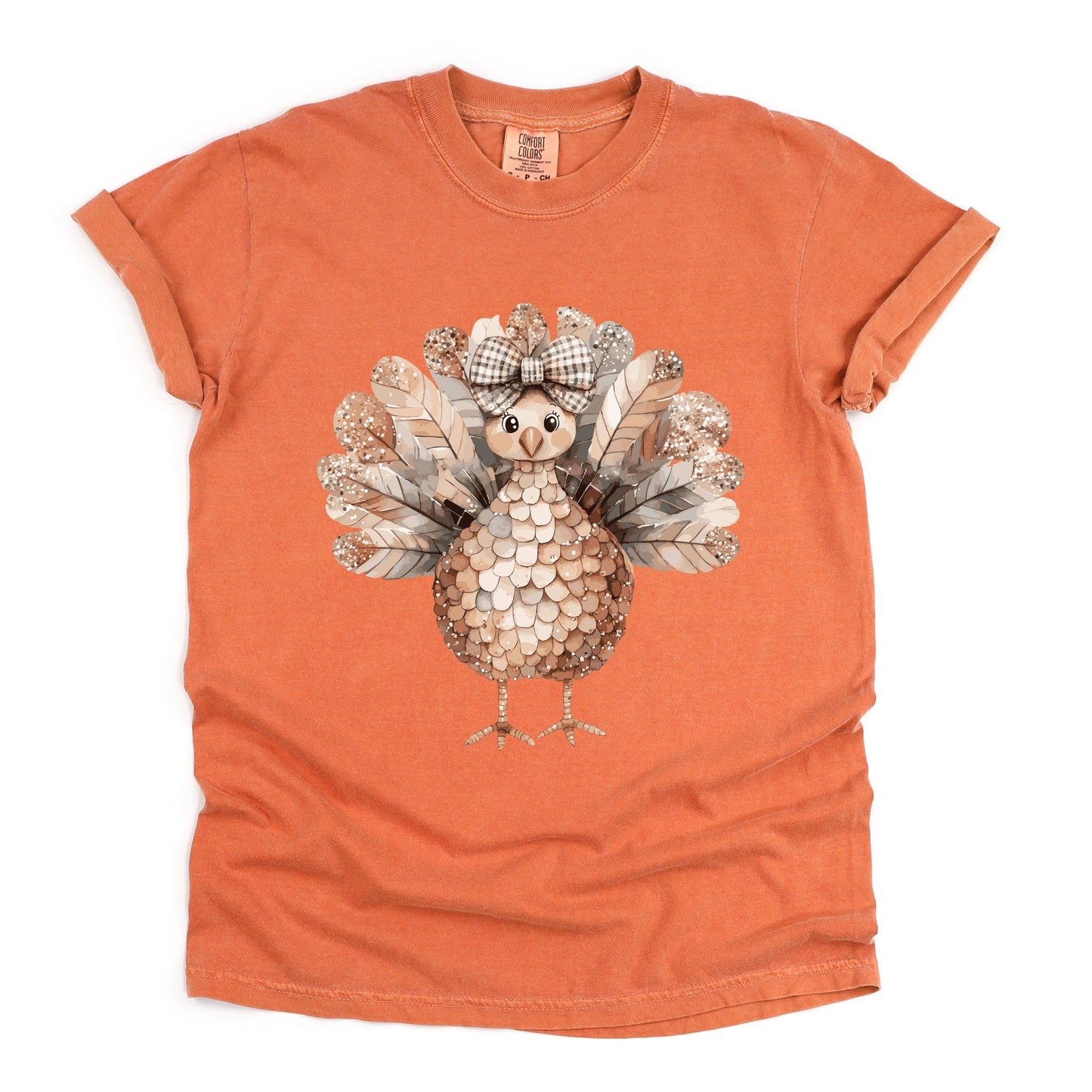 Sparkle Turkey - Women's Garment Dyed Graphic T-Shirt