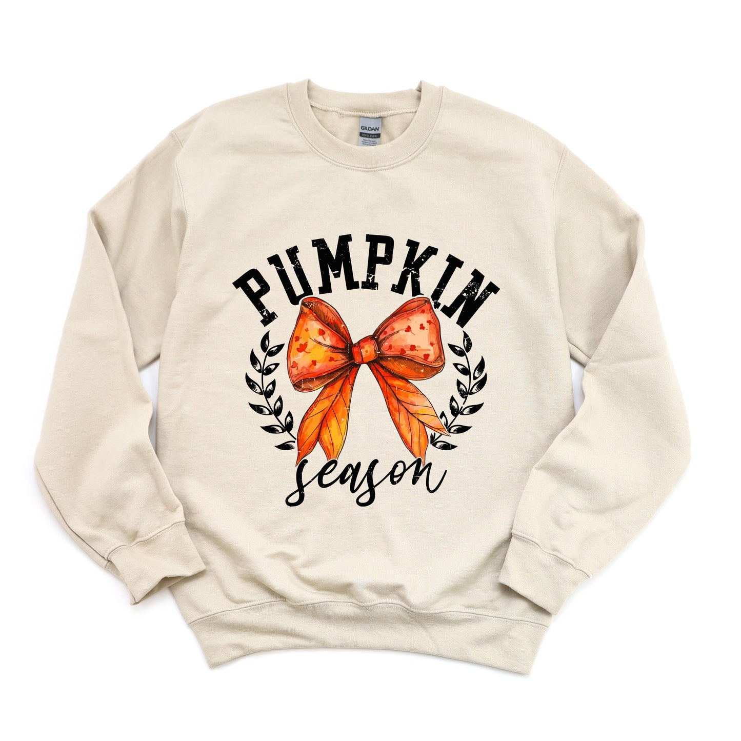 Coquette Orange Bow Pumpkin Season - Women's Graphic Sweatshirt