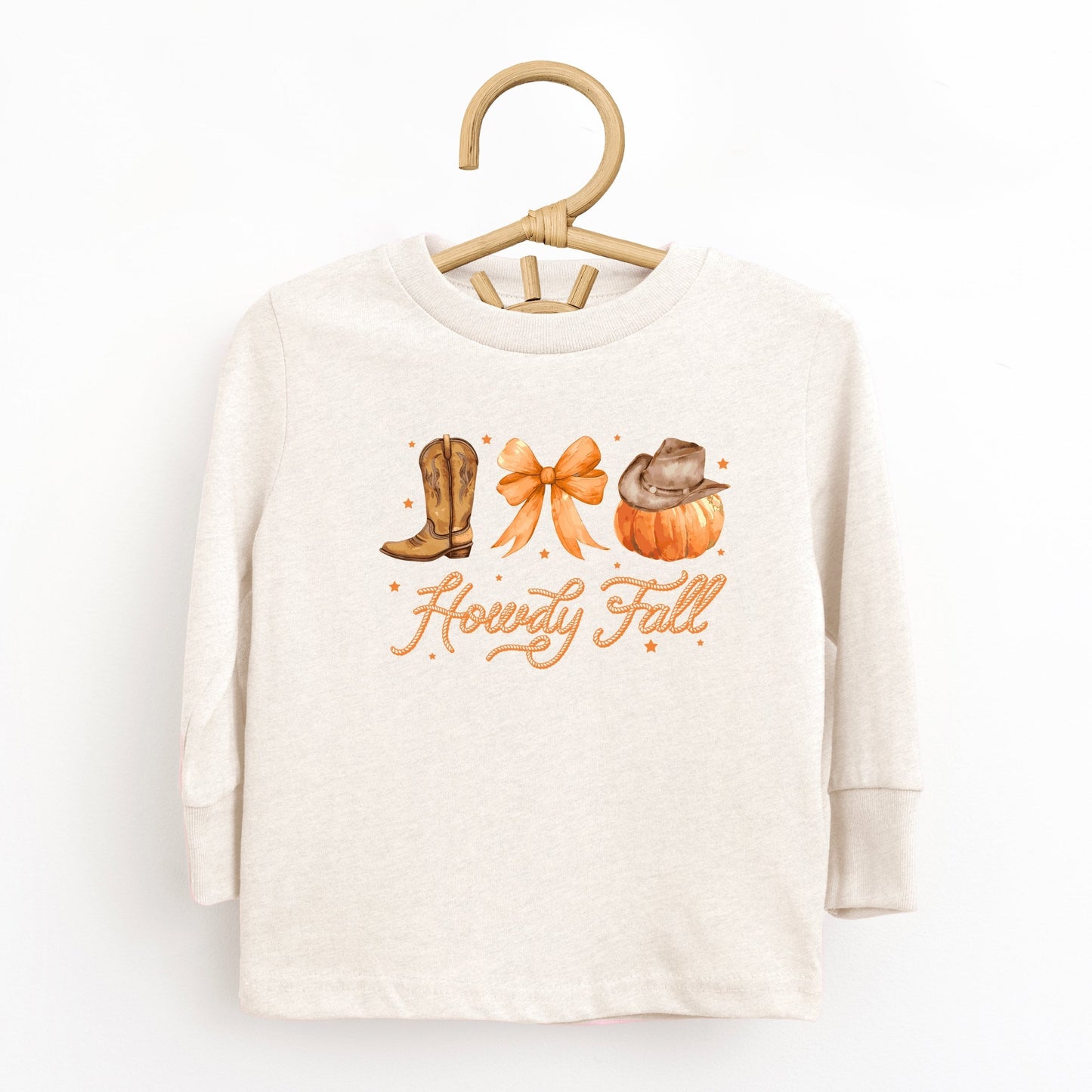 Coquette Howdy Fall - Youth Long Sleeve Graphic T-Shirt and Toddler Long Sleeve Graphic Tee