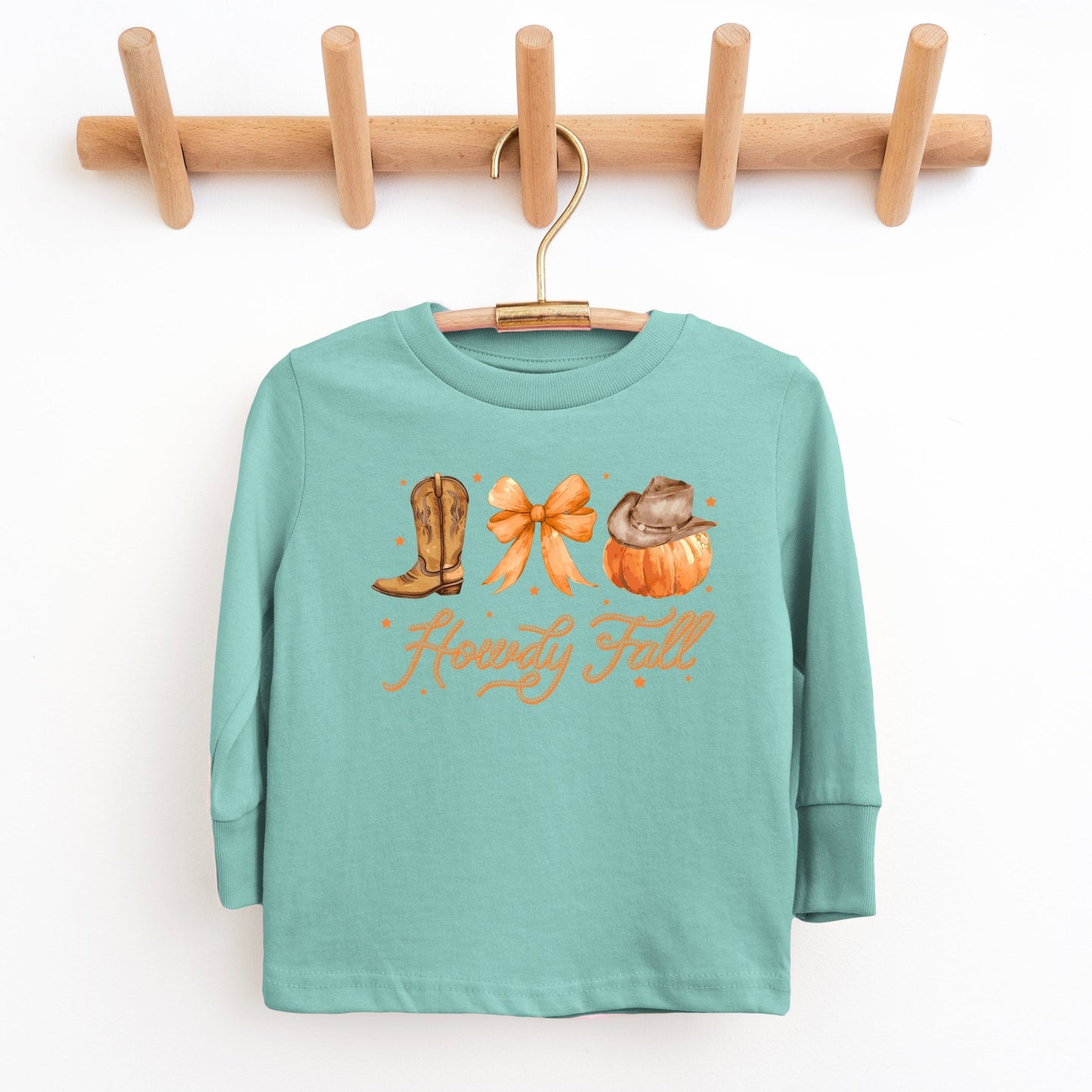 Coquette Howdy Fall - Youth Long Sleeve Graphic T-Shirt and Toddler Long Sleeve Graphic Tee