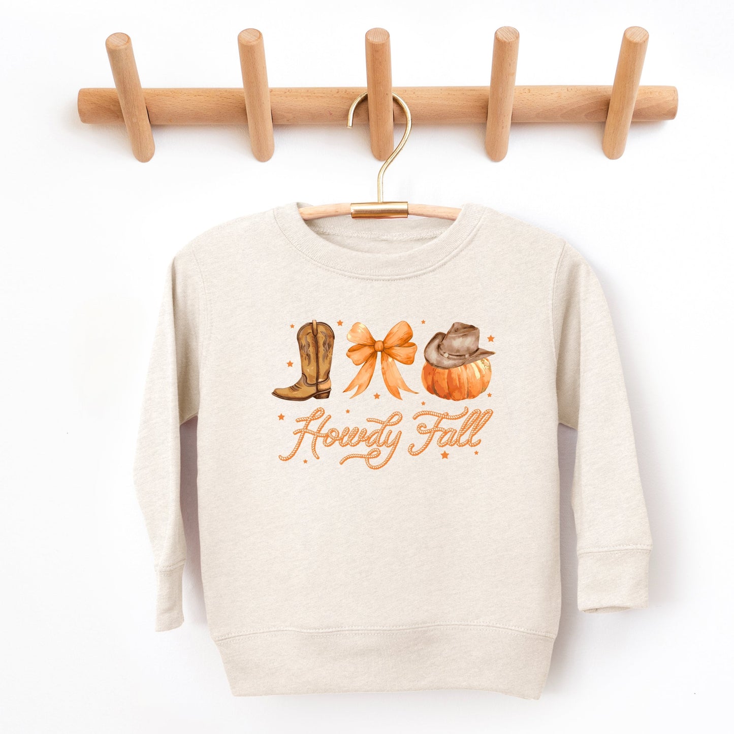 Coquette Howdy Fall - Toddler Graphic Sweatshirt and Youth Graphic Sweatshirt