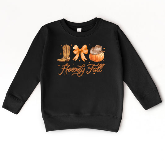 Coquette Howdy Fall - Toddler Graphic Sweatshirt and Youth Graphic Sweatshirt