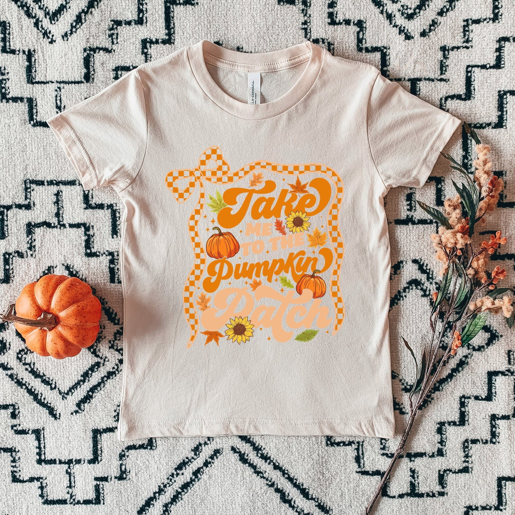 Coquette Take Me To The Pumpkin Patch - Youth Short Sleeve Graphic T-Shirt and Toddler Short Sleeve Graphic T-Shirt