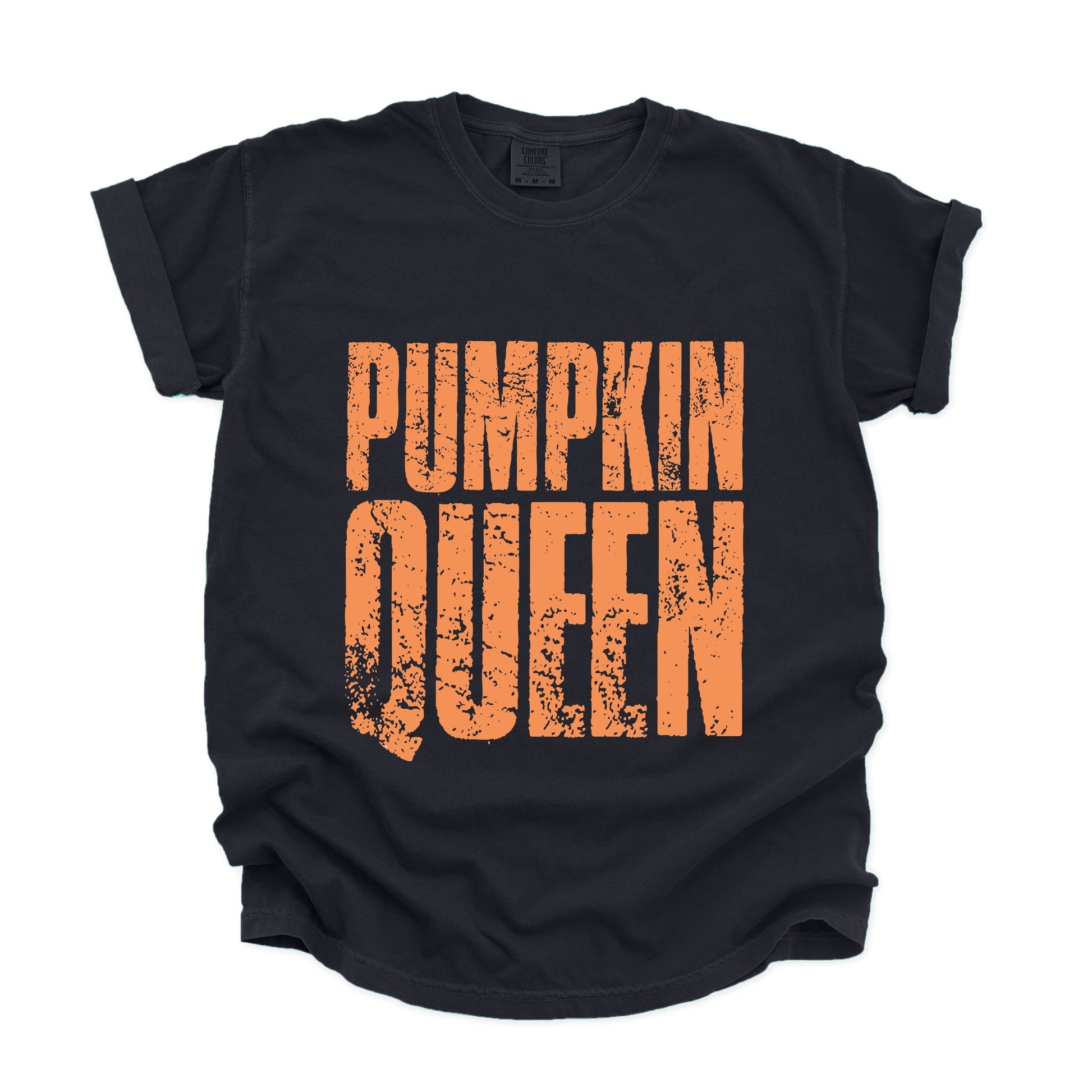 Pumpkin Queen Distressed - Women's Garment Dyed Graphic T-Shirt