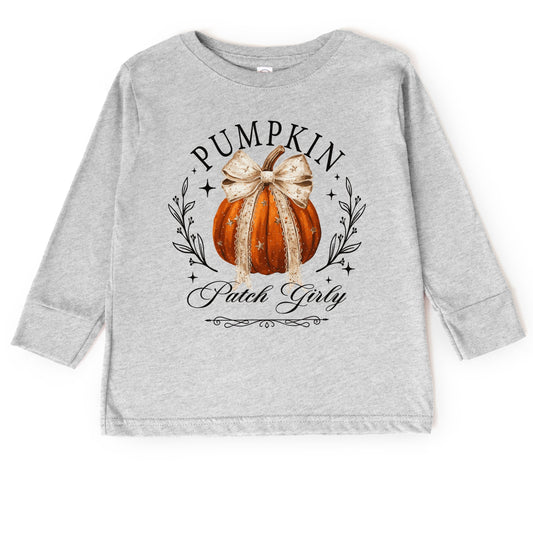 Coquette Pumpkin Patch Girly - Toddler Long Sleeve Graphic Tee and Youth Long Sleeve Graphic T-Shirt