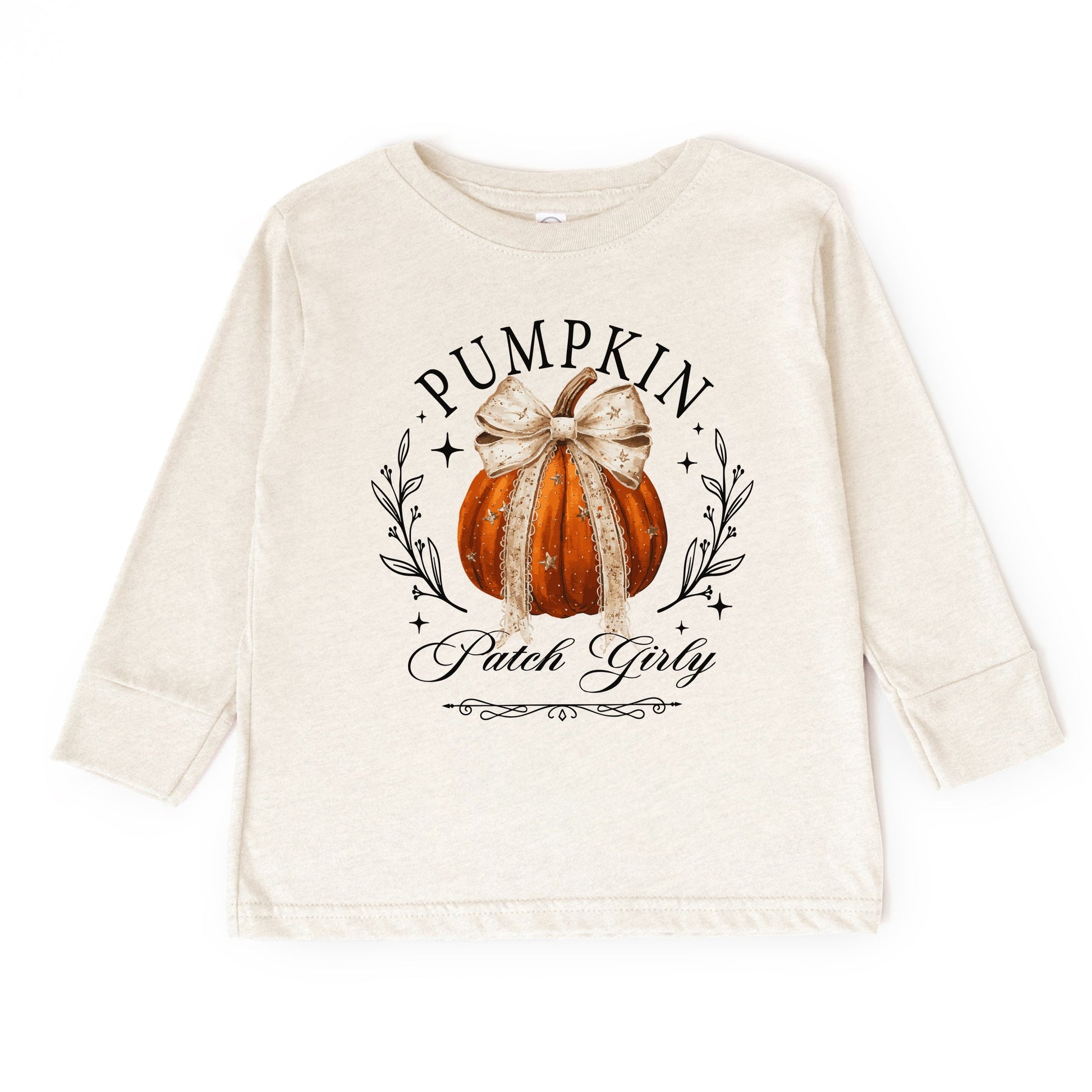Coquette Pumpkin Patch Girly - Toddler Long Sleeve Graphic Tee and Youth Long Sleeve Graphic T-Shirt