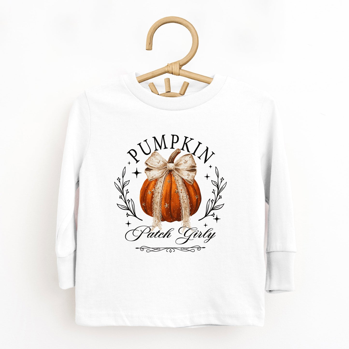 Coquette Pumpkin Patch Girly - Toddler Long Sleeve Graphic Tee and Youth Long Sleeve Graphic T-Shirt