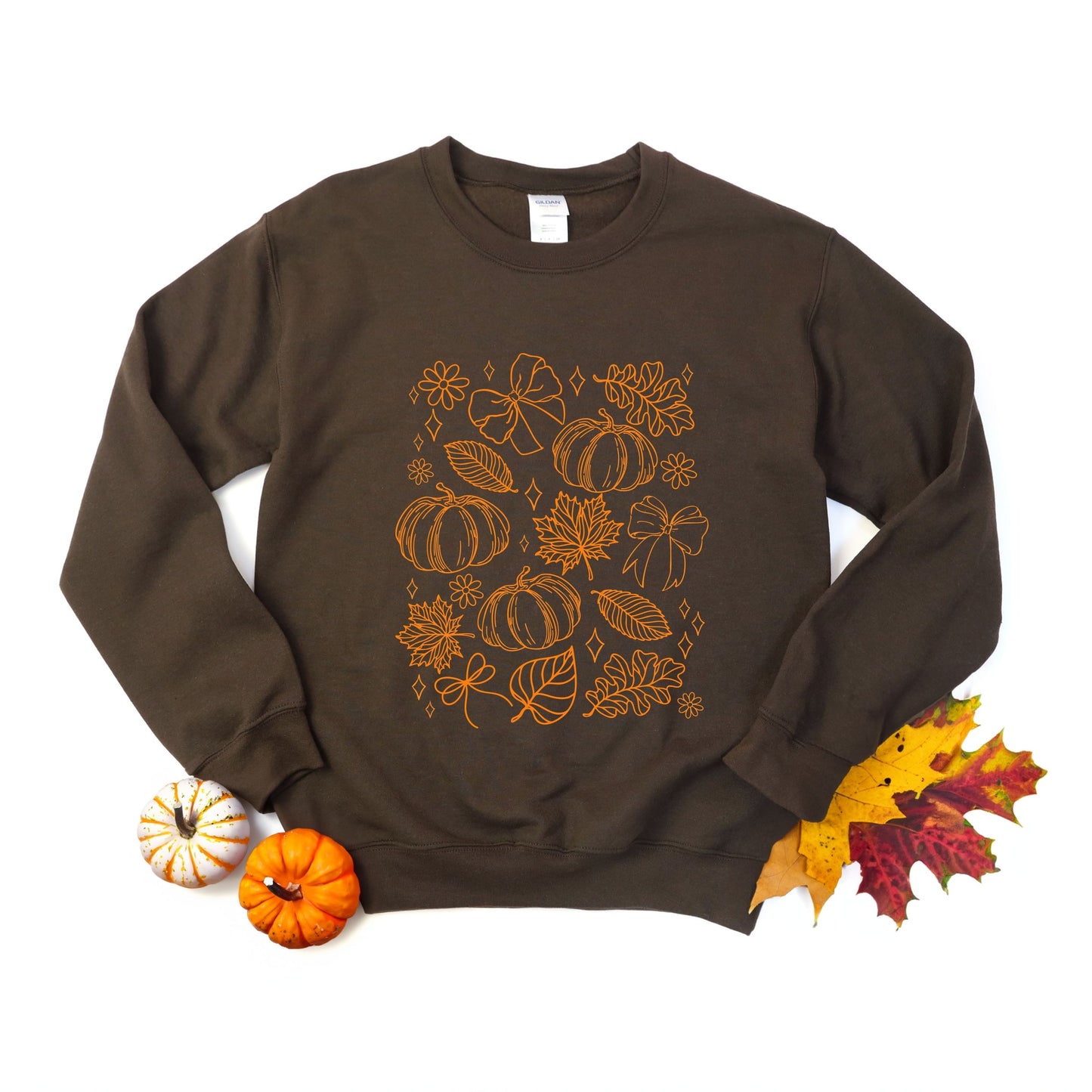 Fall Decorations Outline - Women's Graphic Sweatshirt