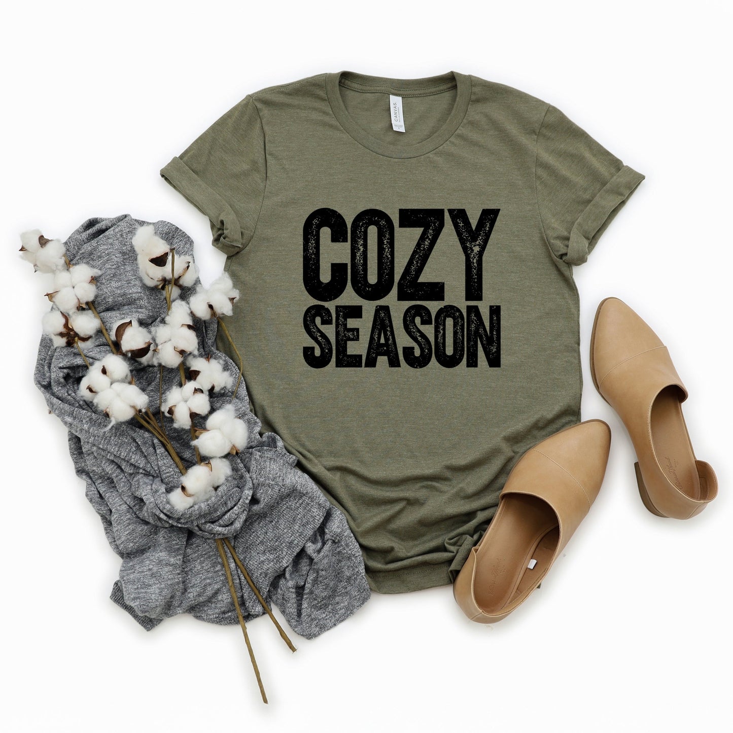 Cozy Season Bold Distressed - Women's Short Sleeve Graphic T-Shirt