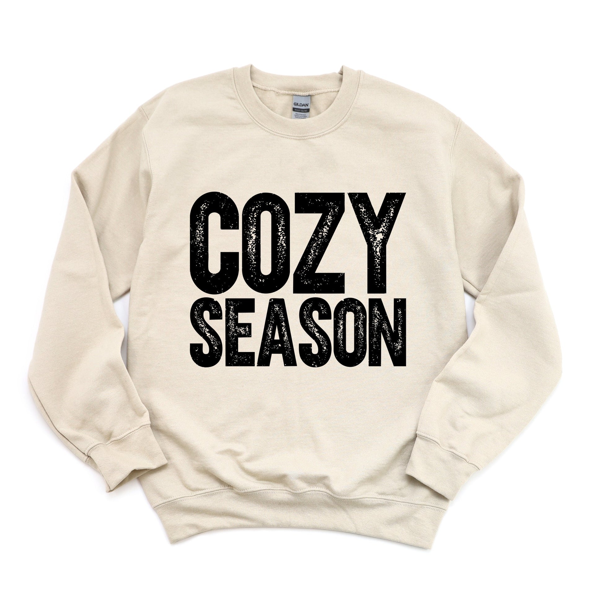 Cozy Season Bold Distressed - Women's Graphic Sweatshirt