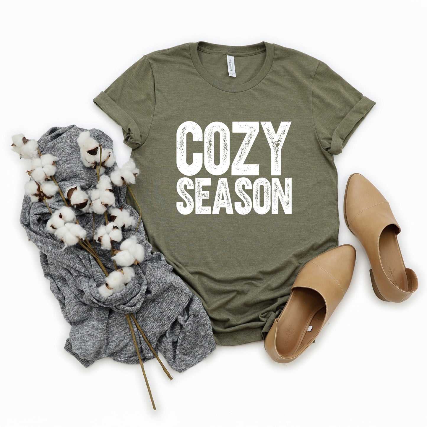Cozy Season Bold Distressed - Women's Short Sleeve Graphic T-Shirt