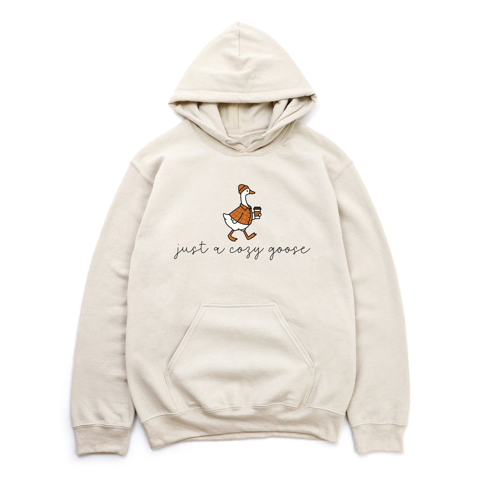 Just A Cozy Goose Plaid - Women's Graphic Hoodie
