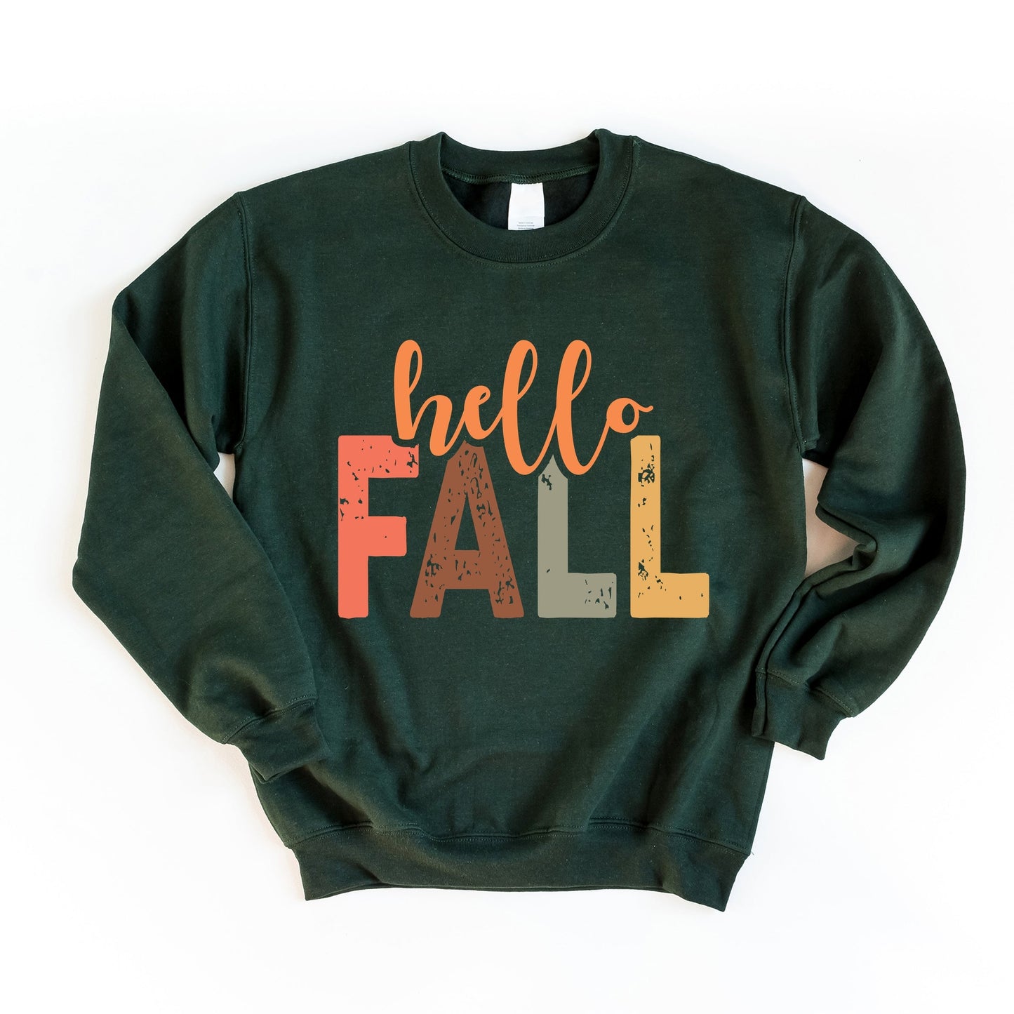 Hello Fall Cursive Block -  Women's Graphic Sweatshirt