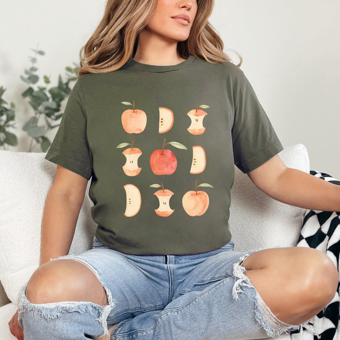 Watercolor Apple Chart - Short Sleeve Tee
