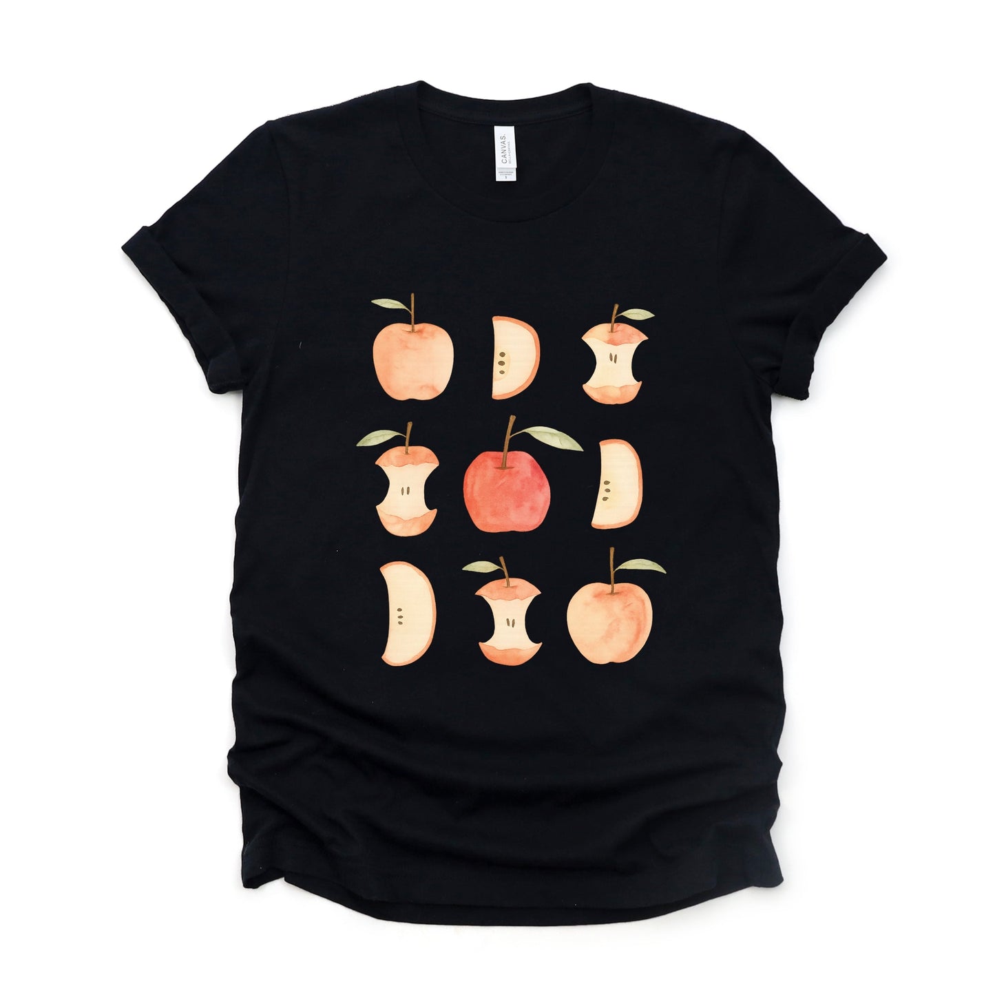 Watercolor Apple Chart shirt design - Short Sleeve Tee