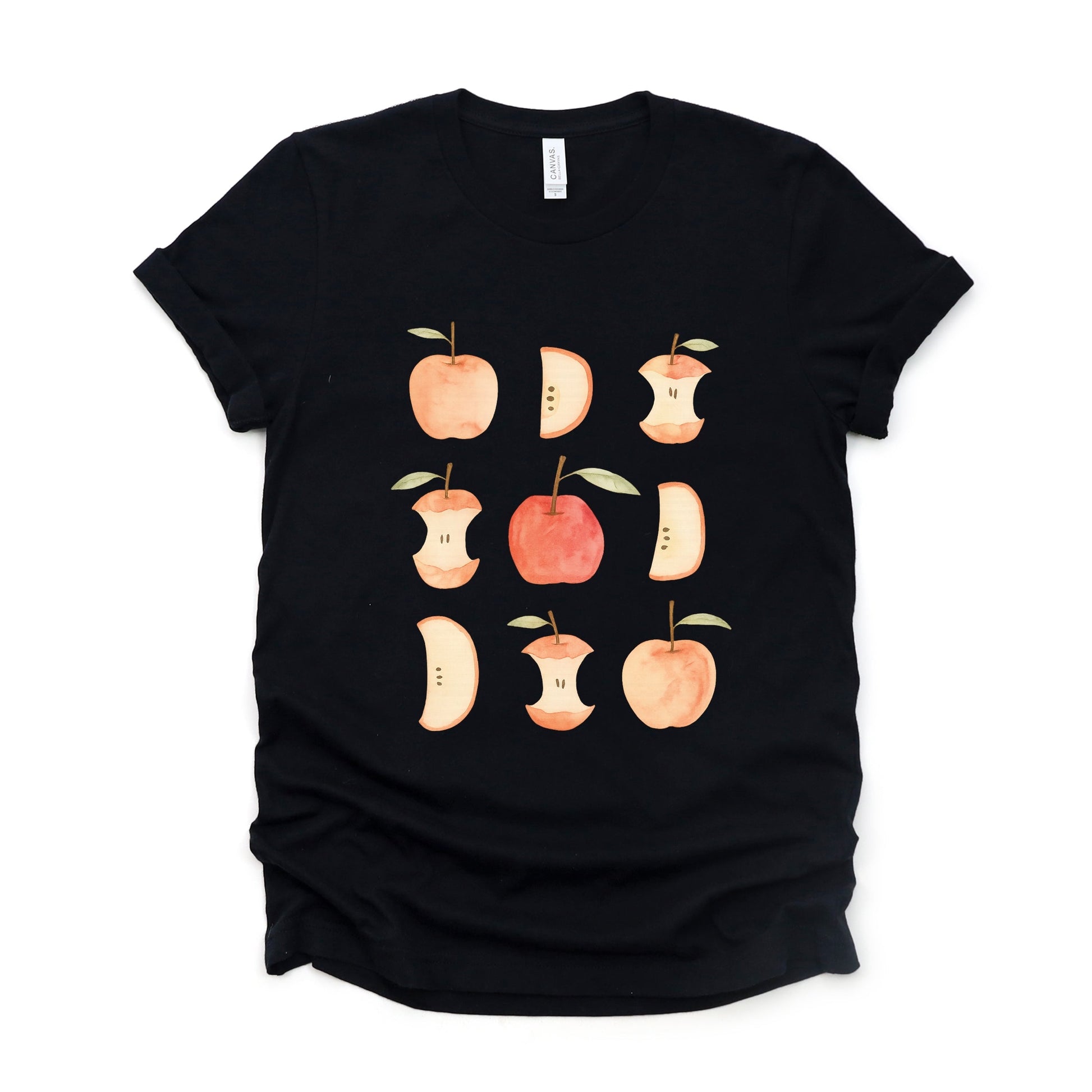Watercolor Apple Chart shirt design - Short Sleeve Tee