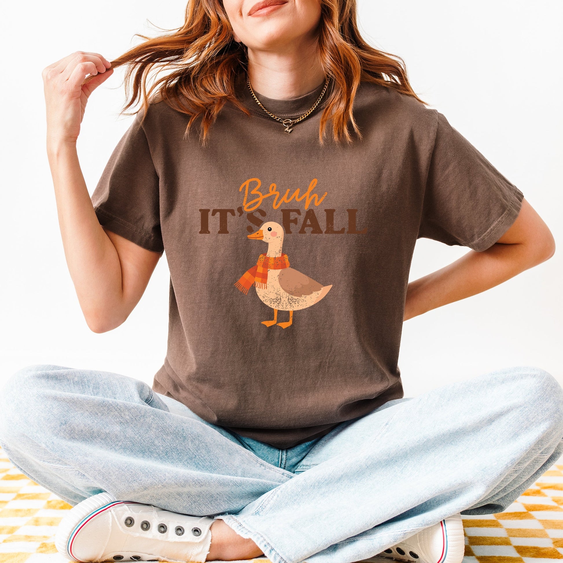 Bruh It's Fall Goose - Garment Dyed Tee