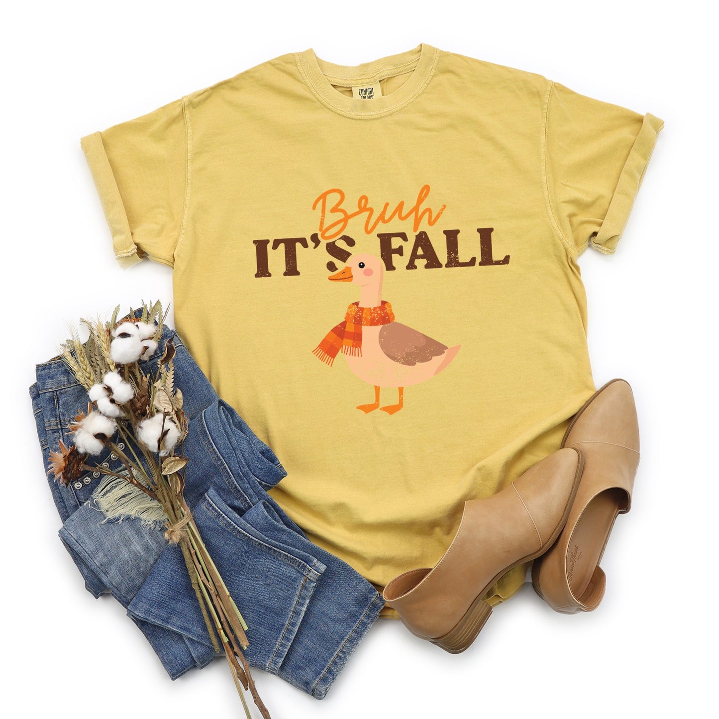 Bruh It's Fall Goose - Garment Dyed Tee