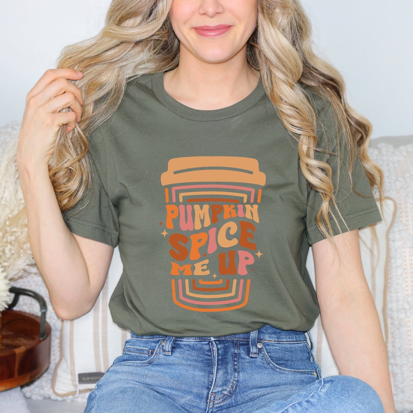 Pumpkin Spice Me Up Cup - Women's Short Sleeve Graphic T-Shirt
