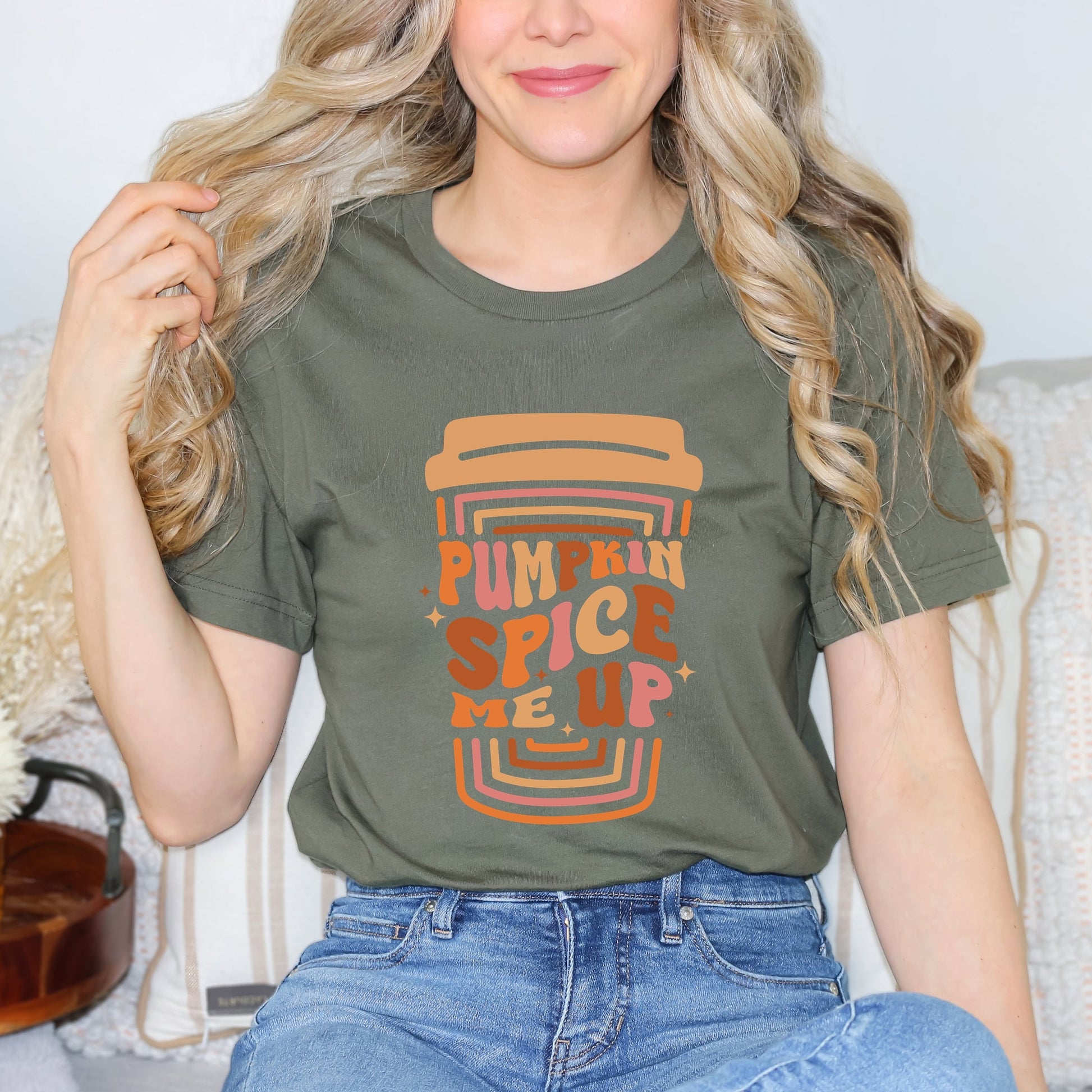 Pumpkin Spice Me Up Cup - Women's Short Sleeve Graphic T-Shirt