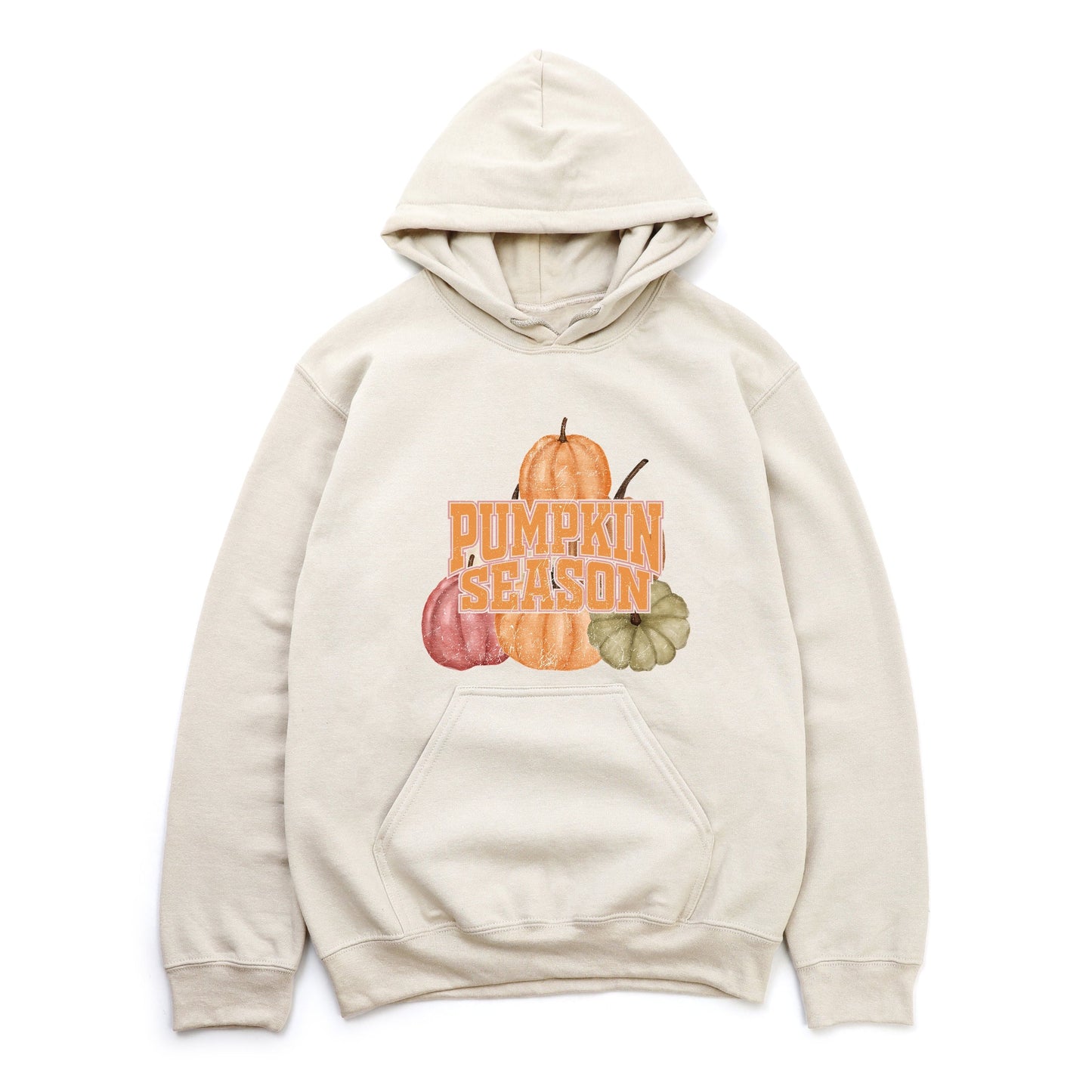 Pumpkin Season Stacked Distressed - Women's Graphic Hoodie