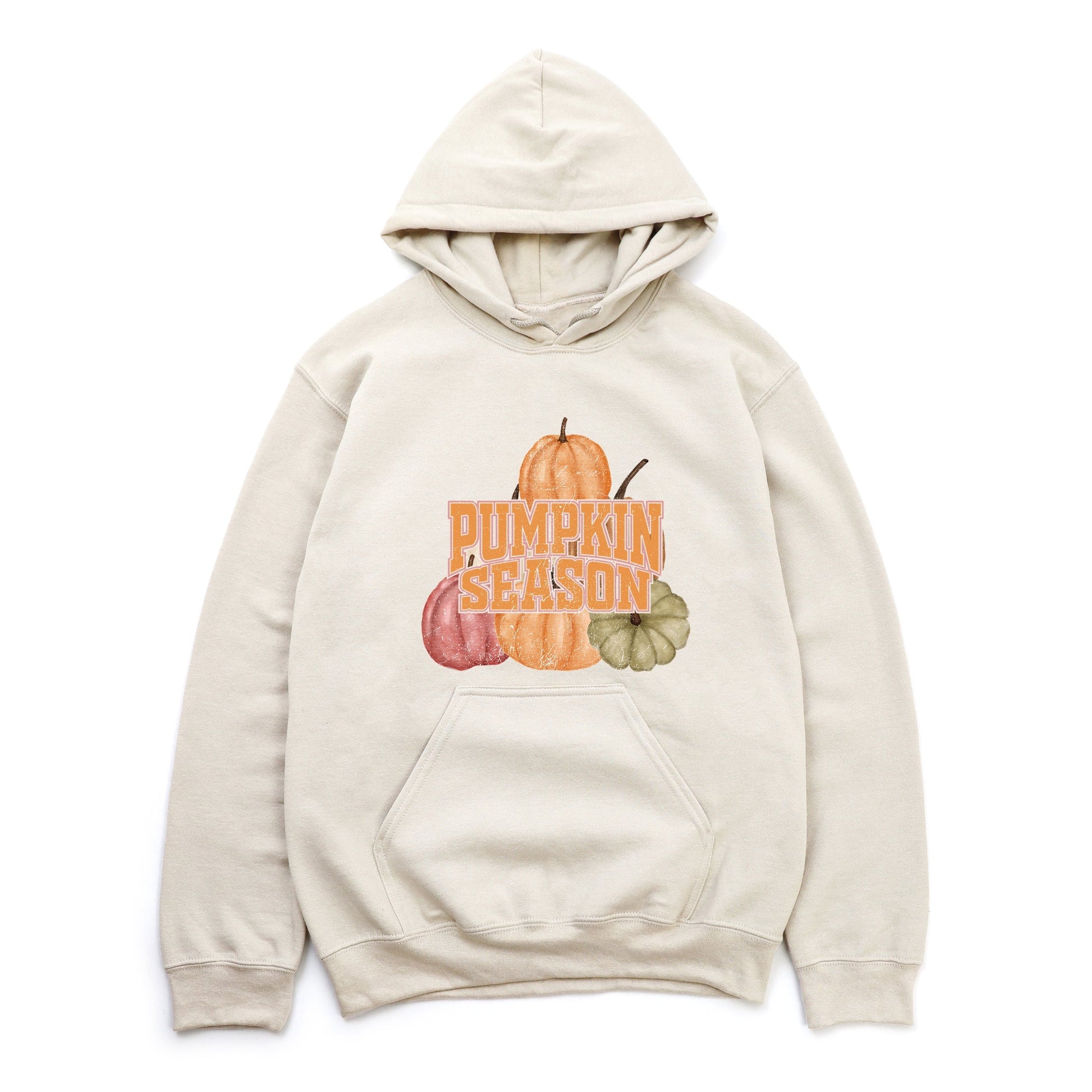Pumpkin Season Stacked Distressed - Women's Graphic Hoodie