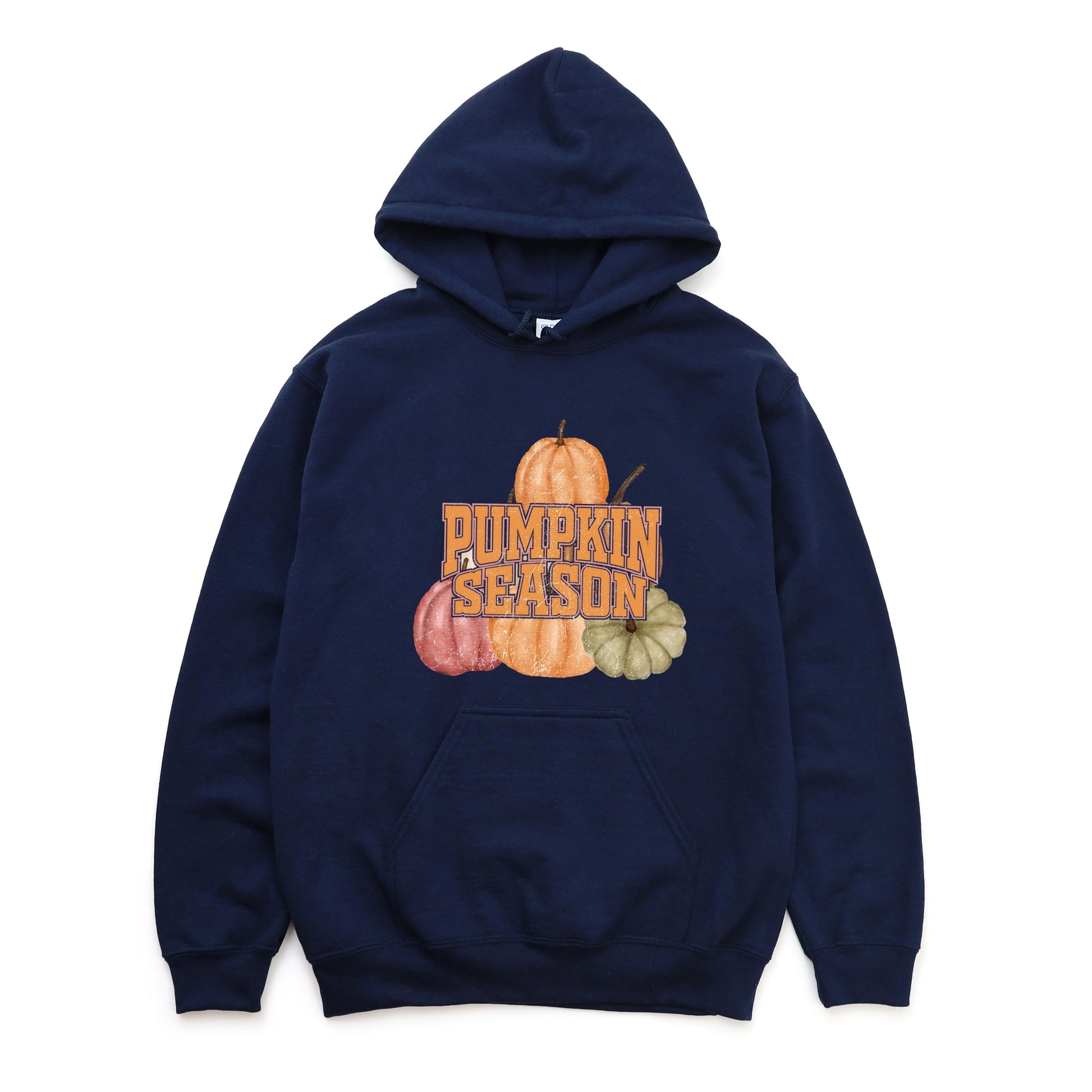 Pumpkin Season Stacked Distressed - Women's Graphic Hoodie