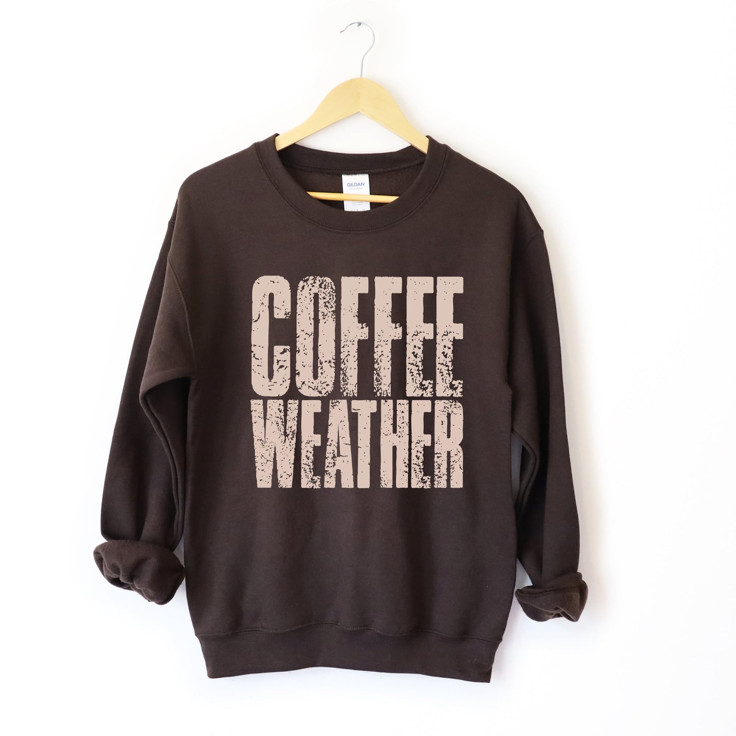Coffee Weather Distressed - Sweatshirt