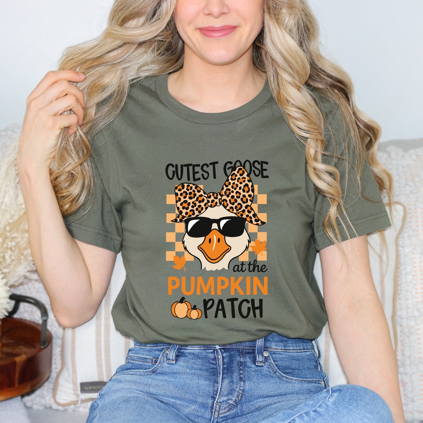 Cutest Goose At The Pumpkin Patch - Womens Short Sleeve Tee