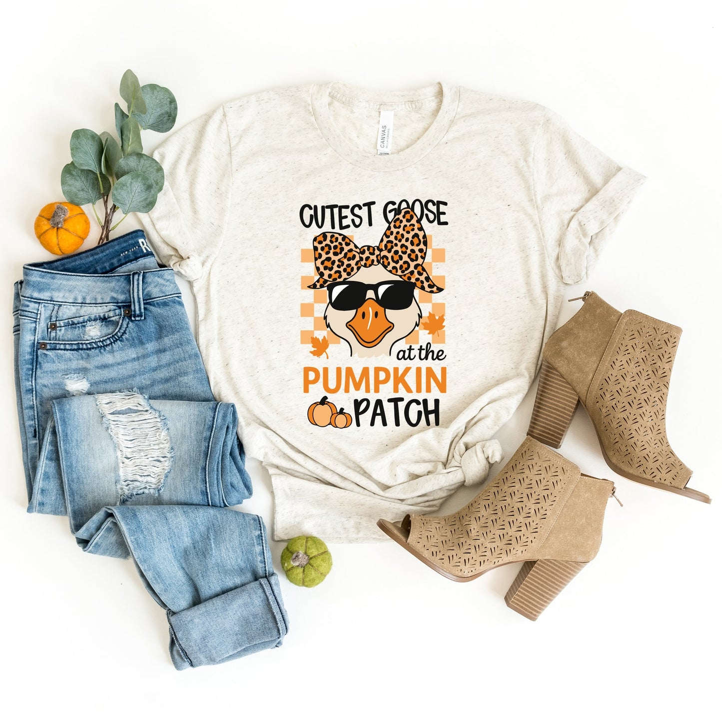 Cutest Goose At The Pumpkin Patch - Womens Short Sleeve Tee