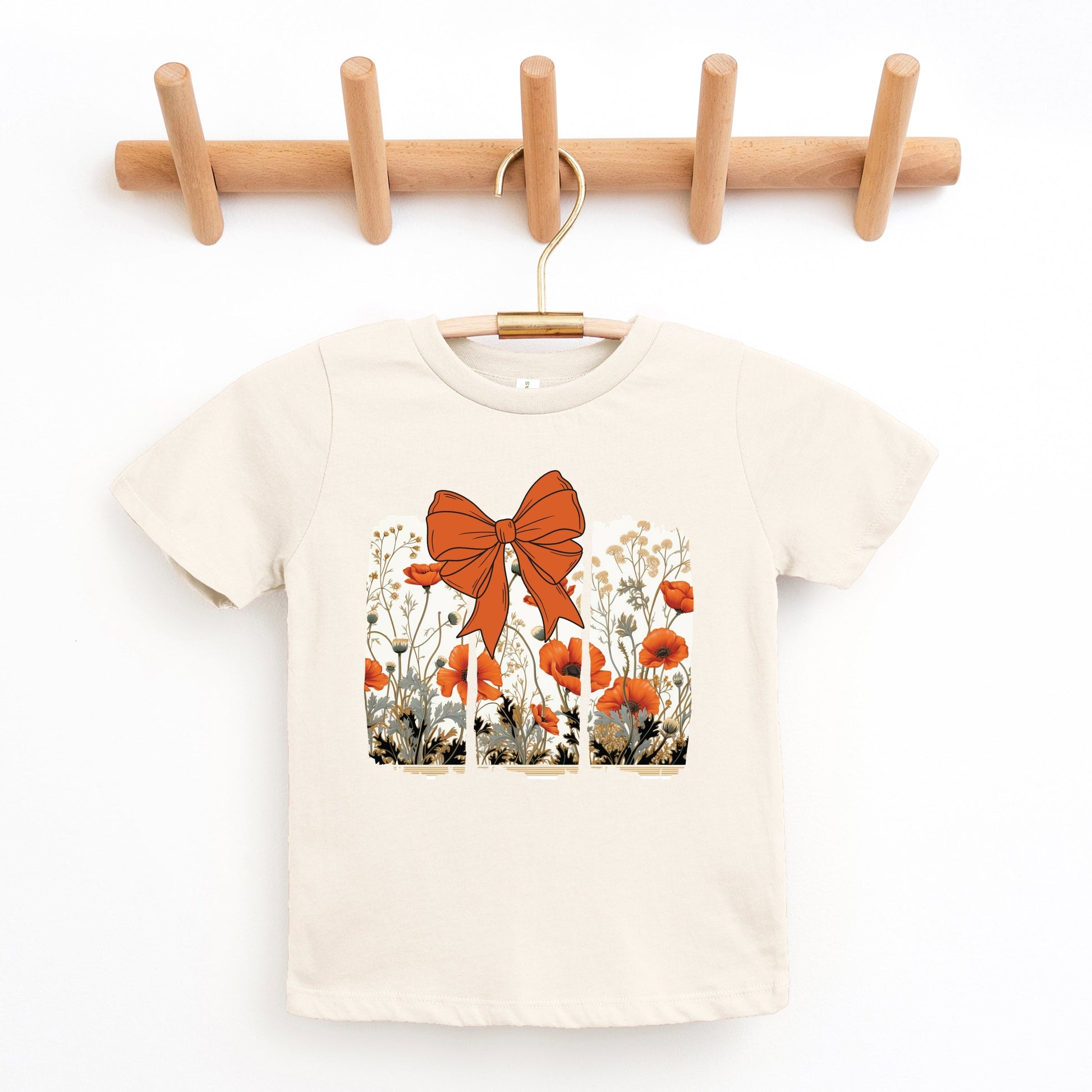 Coquette Fall Floral Orange - Youth Short Sleeve Graphic T-Shirt