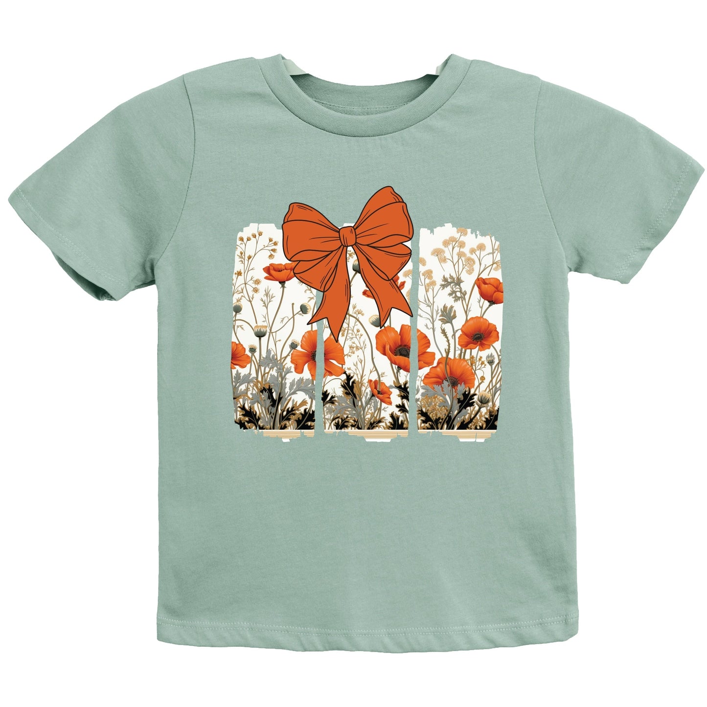 Coquette Fall Floral Orange - Youth Short Sleeve Graphic T-Shirt