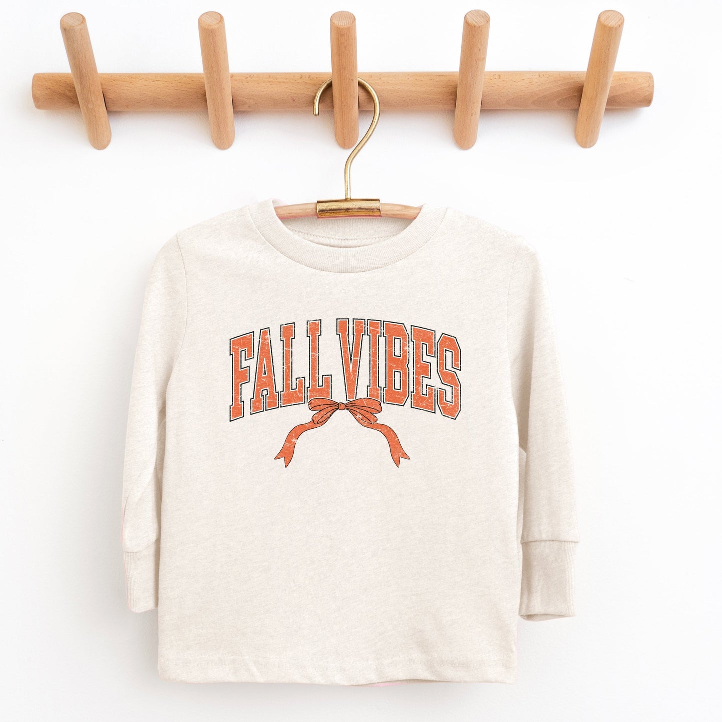 Varsity Fall Vibes Coquette - Youth Long Sleeve Graphic T-Shirt and Toddler Long Sleeve Graphic Tee