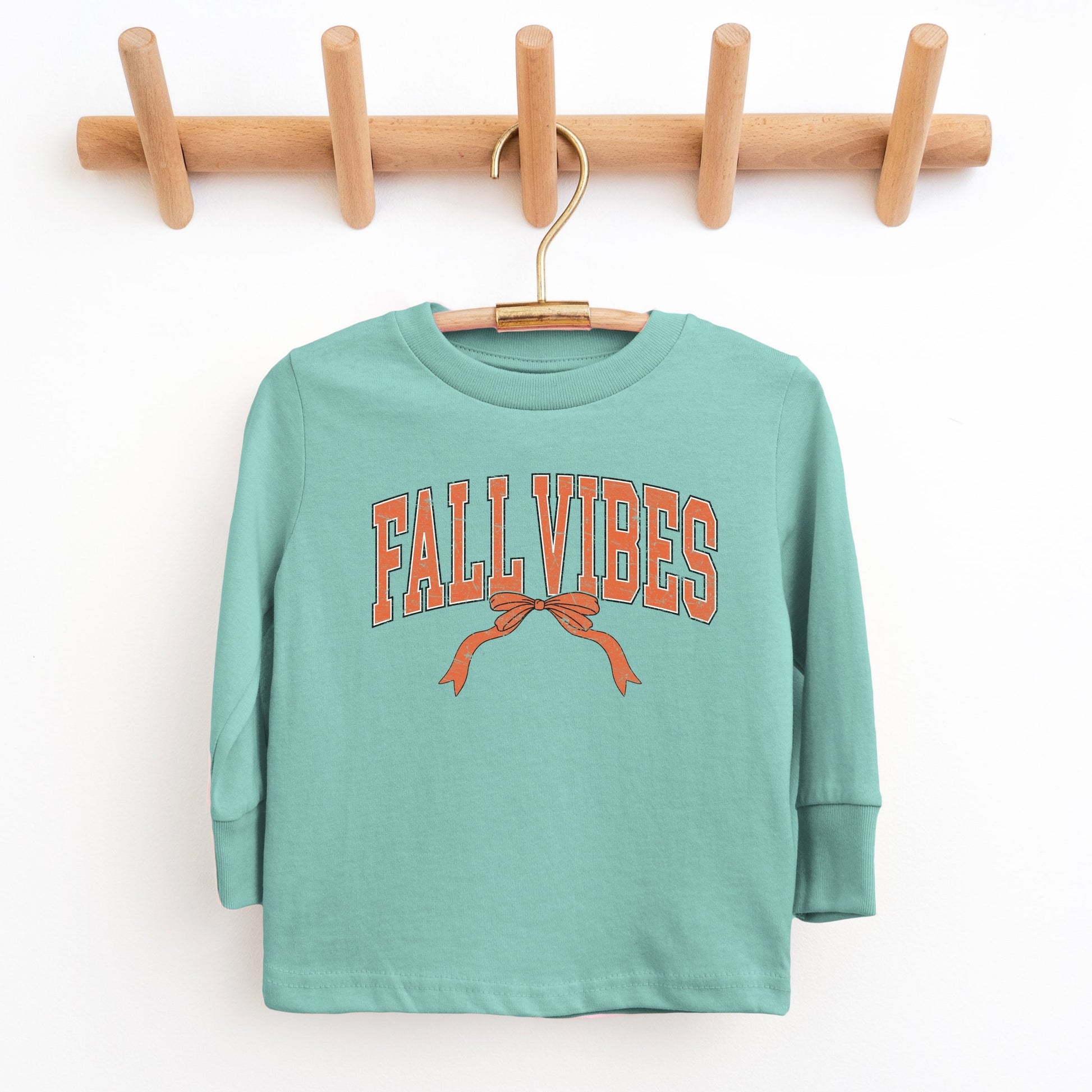 Varsity Fall Vibes Coquette - Youth Long Sleeve Graphic T-Shirt and Toddler Long Sleeve Graphic Tee