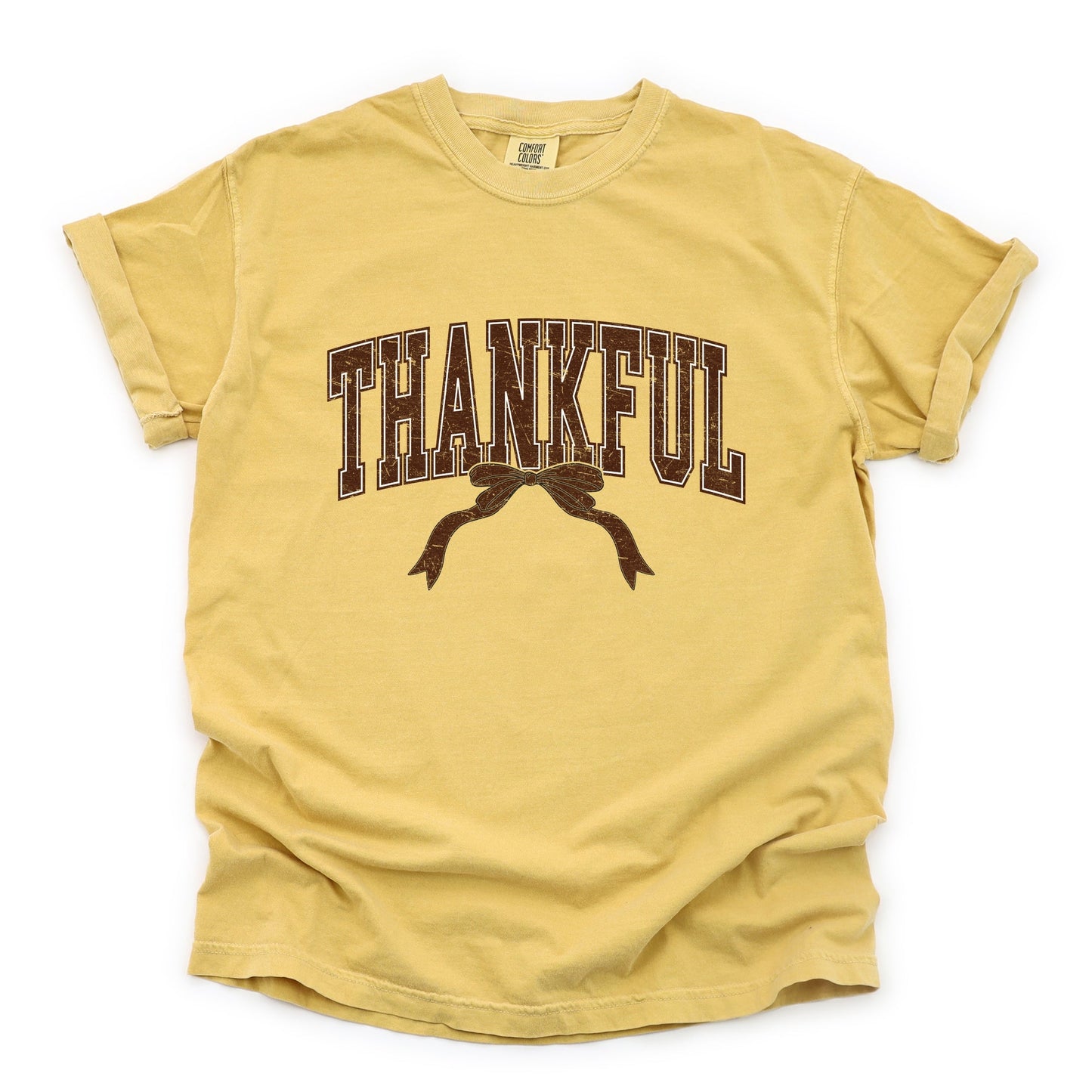 Varsity Thankful Coquette - Women's Garment Dyed Tee