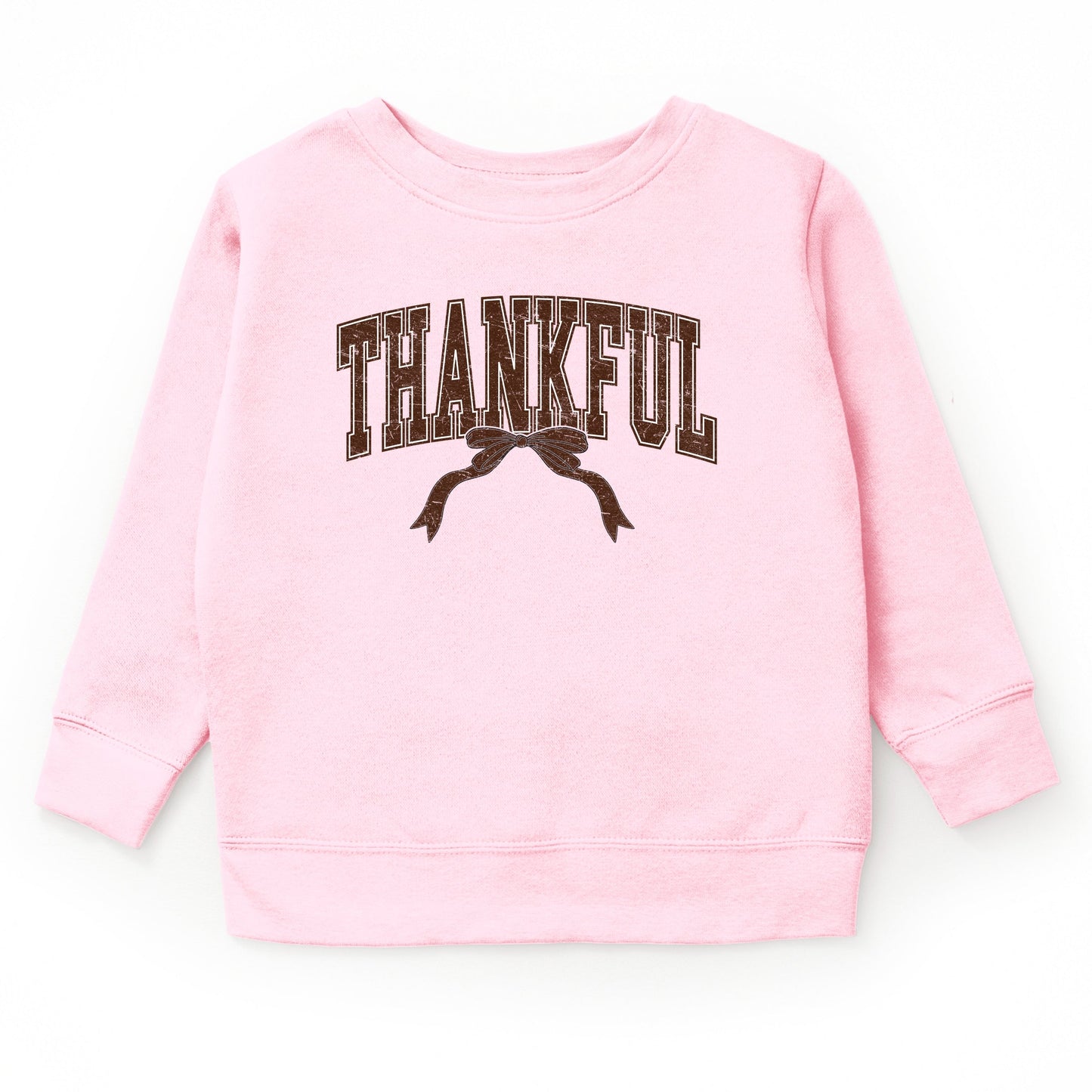 Varsity Thankful Coquette - Toddler Graphic Sweatshirt and Youth Graphic Sweatshirt