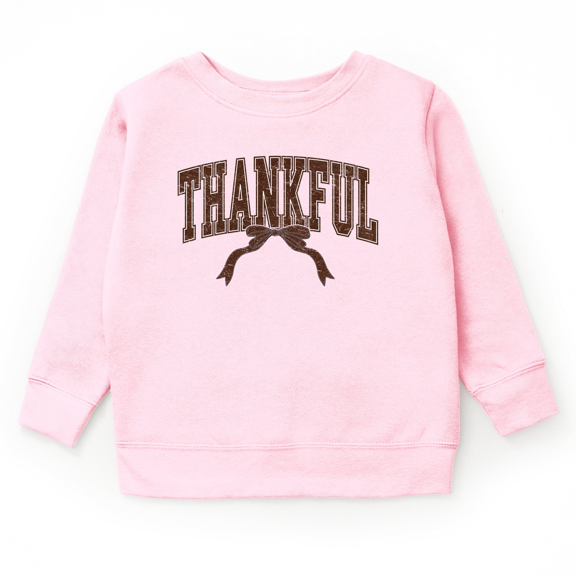Varsity Thankful Coquette - Toddler Graphic Sweatshirt and Youth Graphic Sweatshirt