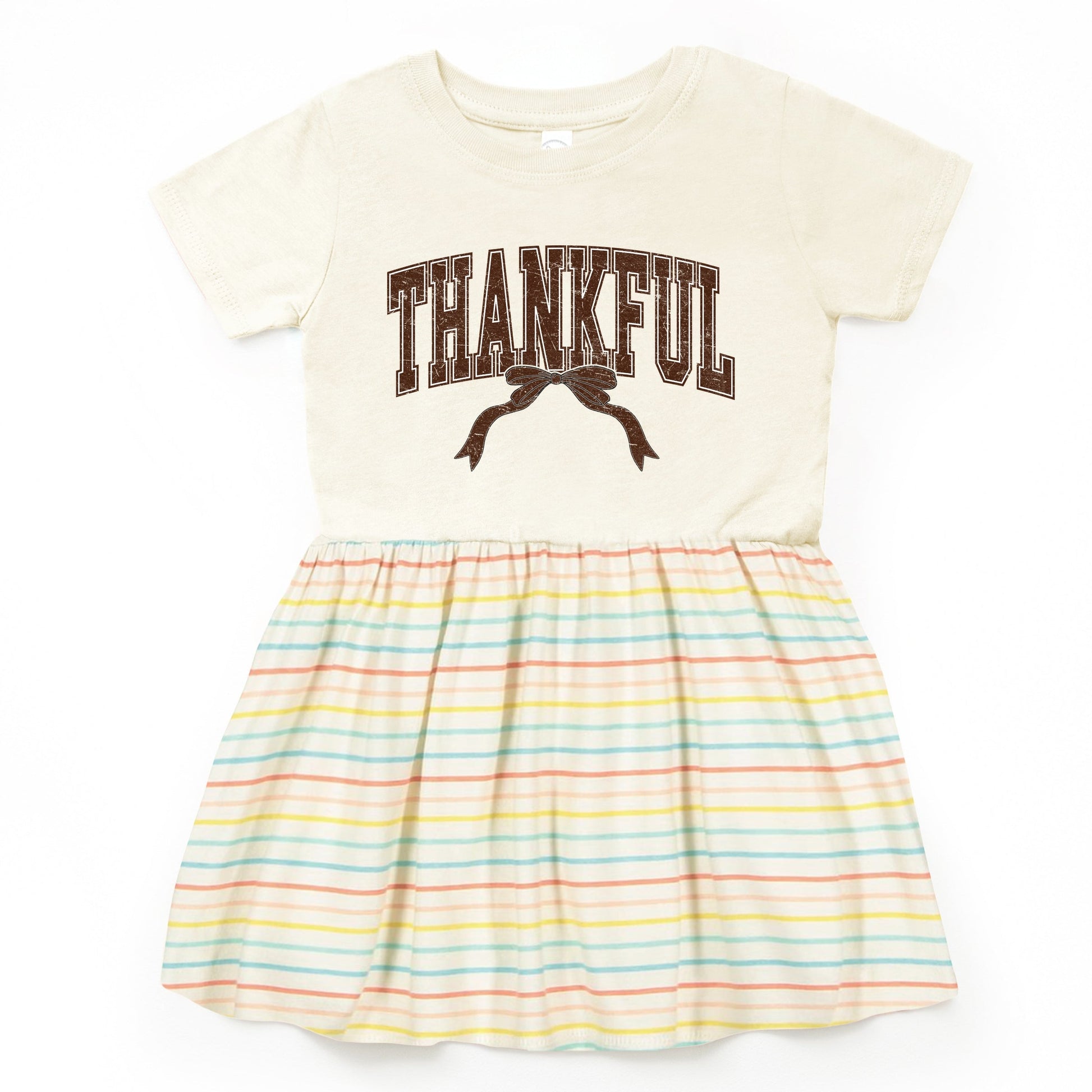Varsity Thankful Coquette - Toddler Graphic Dress and Infant Dress