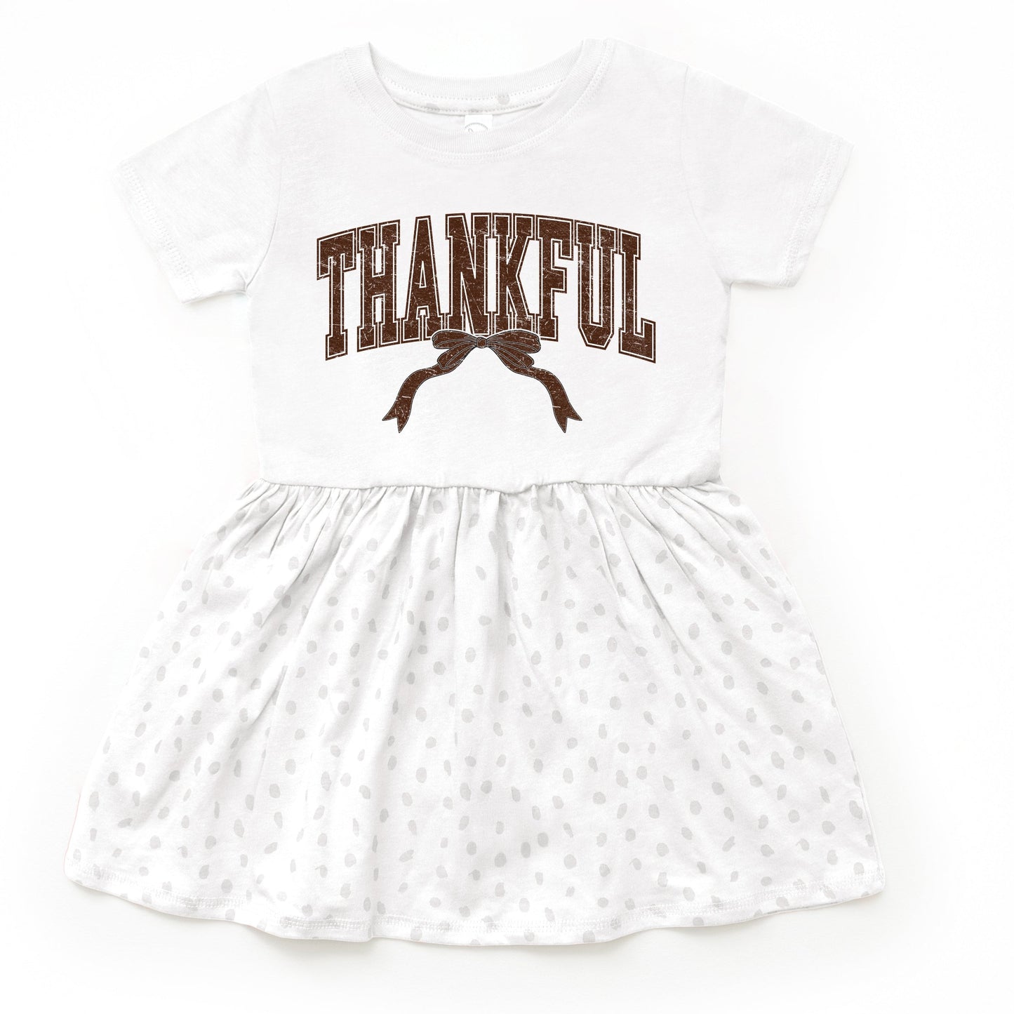 Varsity Thankful Coquette - Toddler Graphic Dress and Infant Dress