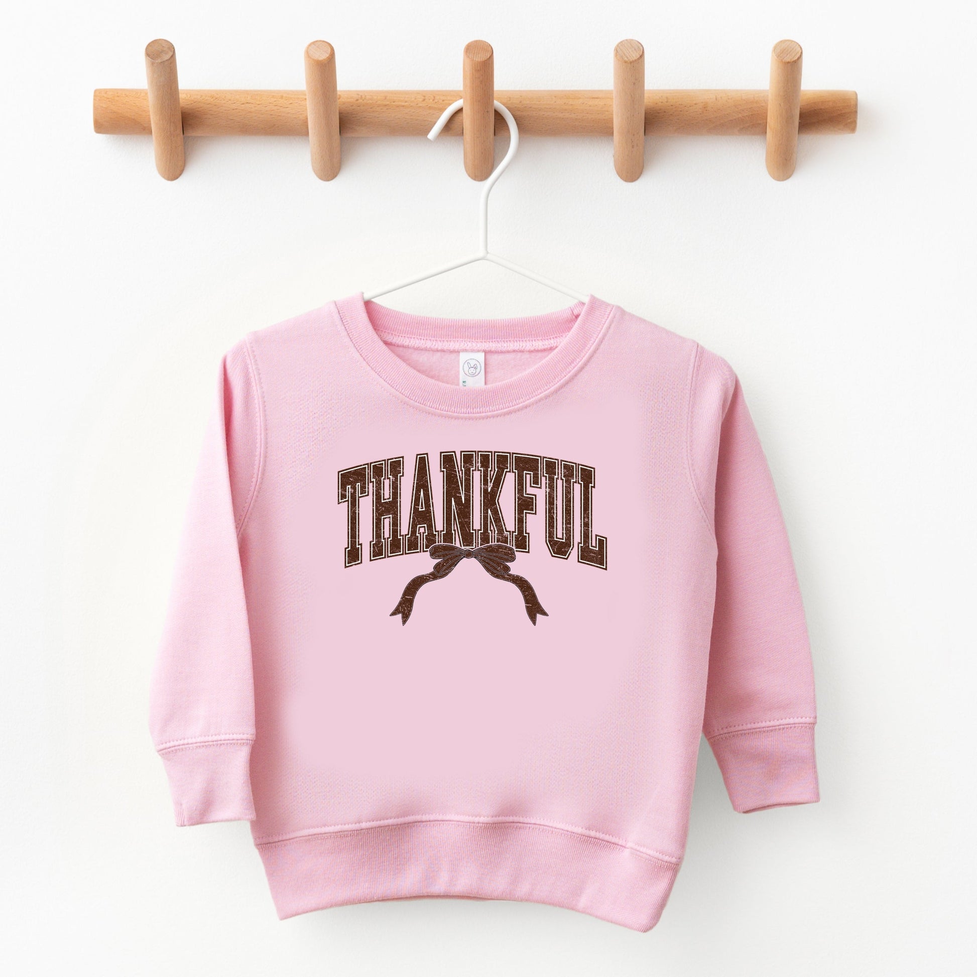 Varsity Thankful Coquette - Toddler Graphic Sweatshirt and Youth Graphic Sweatshirt
