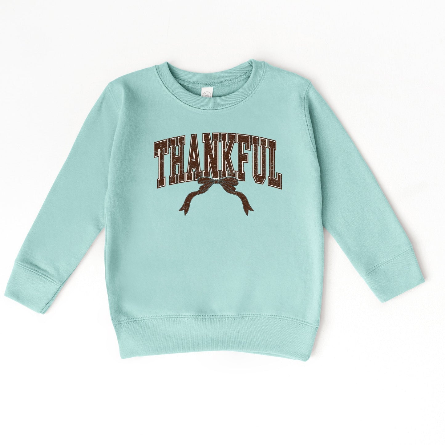 Varsity Thankful Coquette - Toddler Graphic Sweatshirt and Youth Graphic Sweatshirt