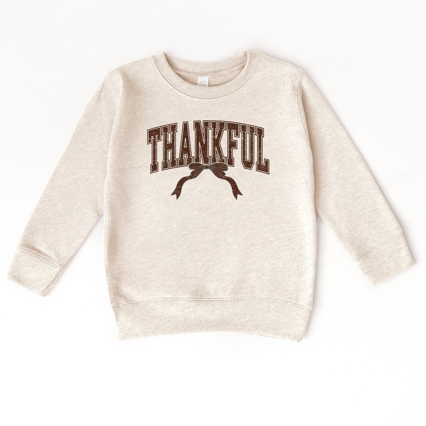 Varsity Thankful Coquette - Toddler Graphic Sweatshirt and Youth Graphic Sweatshirt